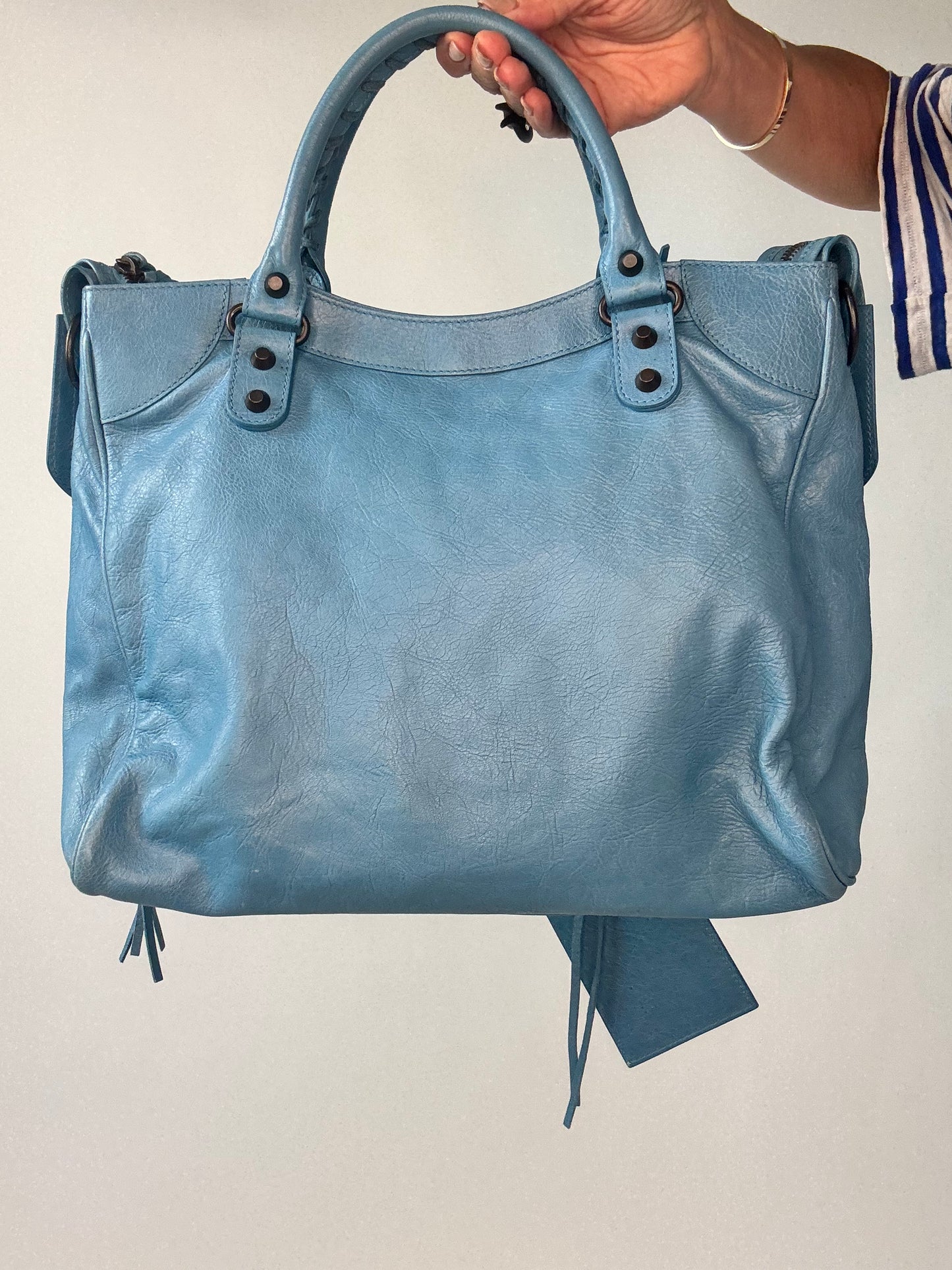 Balenciaga Agneau Classic Velo Bleu - Indigo Hand Bag