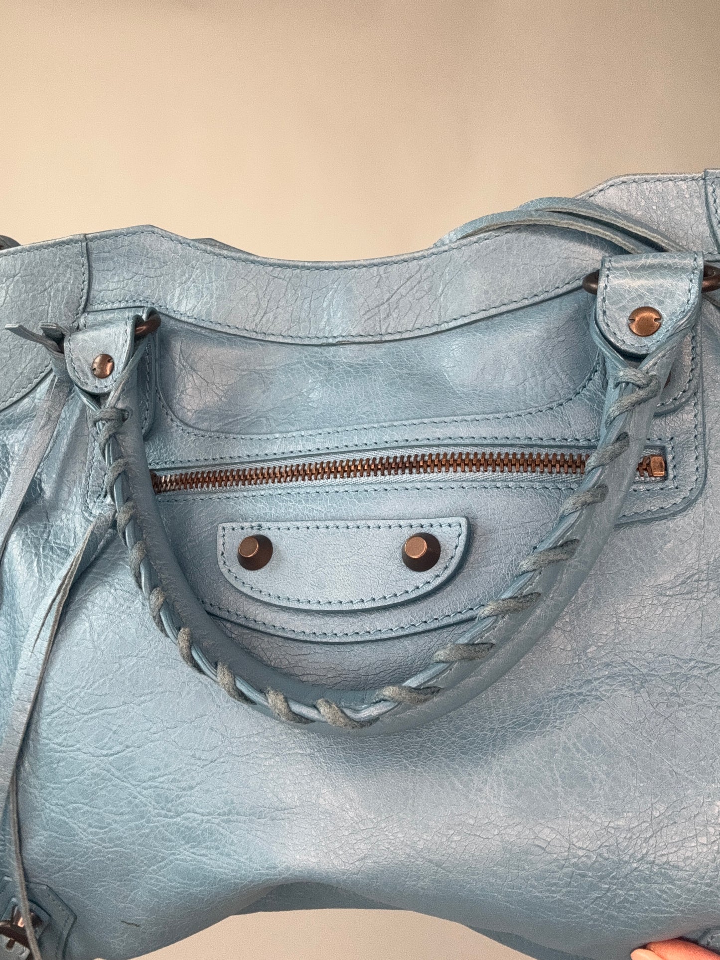 Balenciaga Agneau Classic Velo Bleu - Indigo Hand Bag
