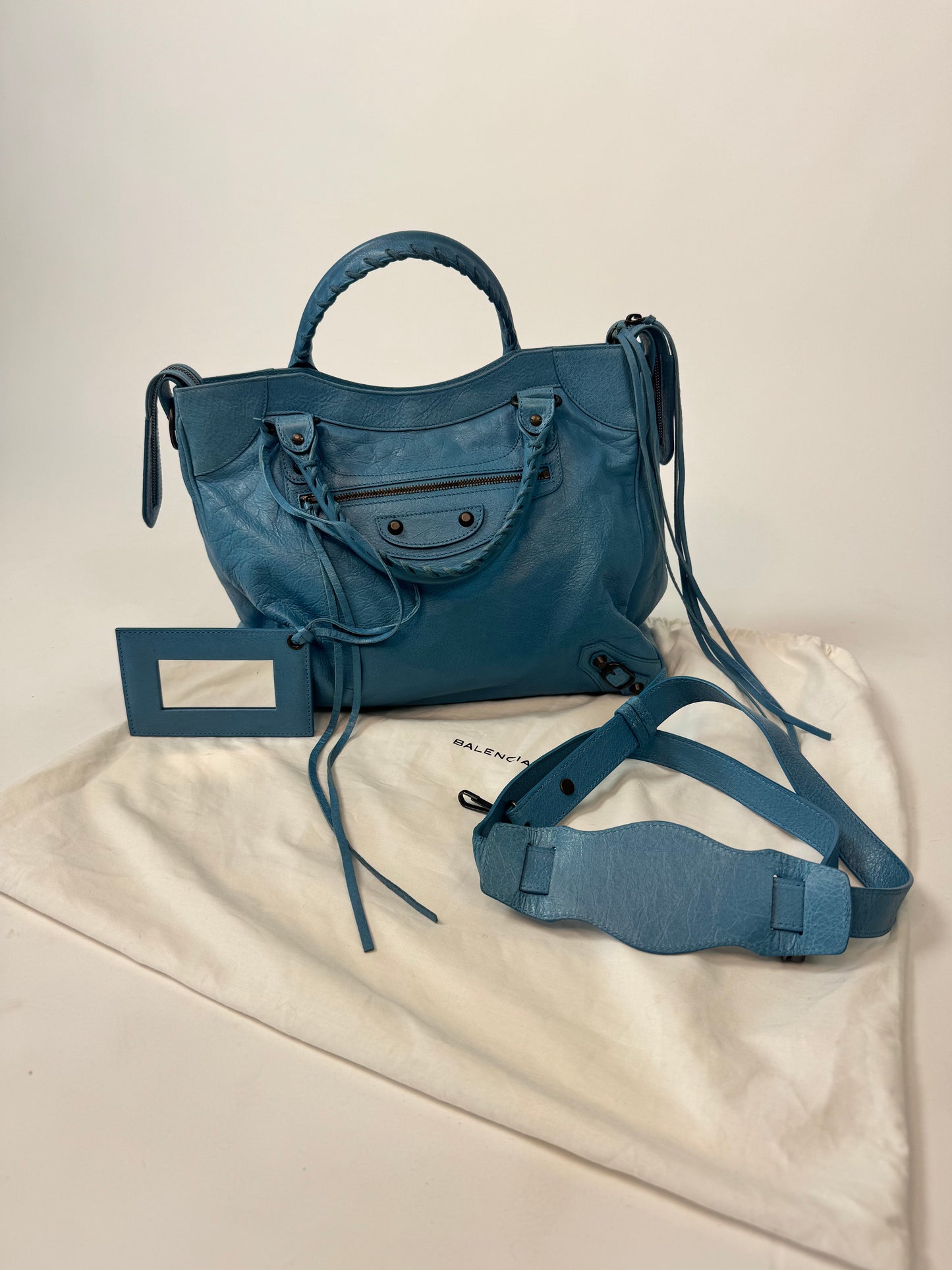 Balenciaga Agneau Classic Velo Bleu - Indigo Hand Bag