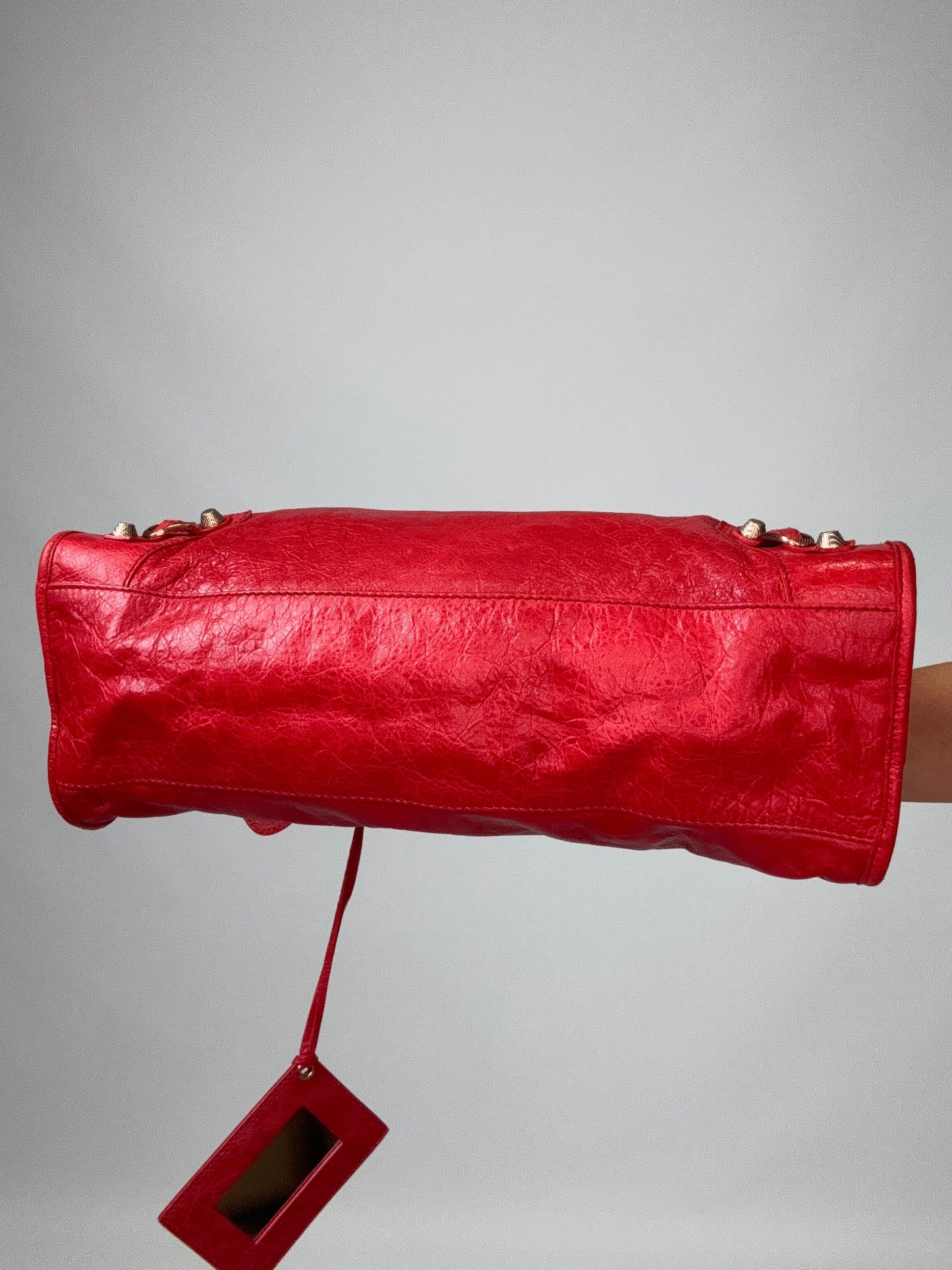 Balenciaga Agneau Giant 12 City - Rouge Lipstick