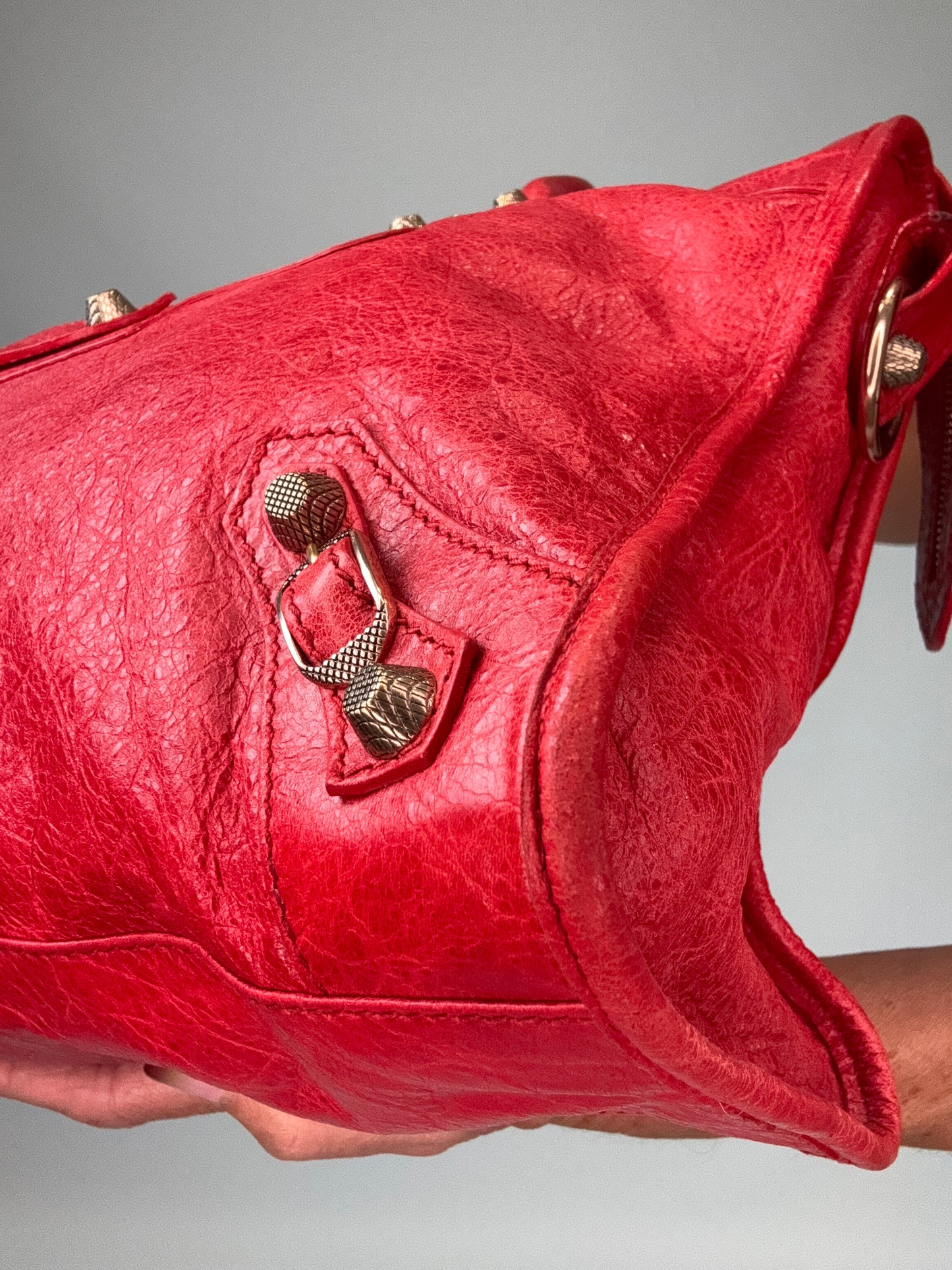Balenciaga Agneau Giant 12 City - Rouge Lipstick
