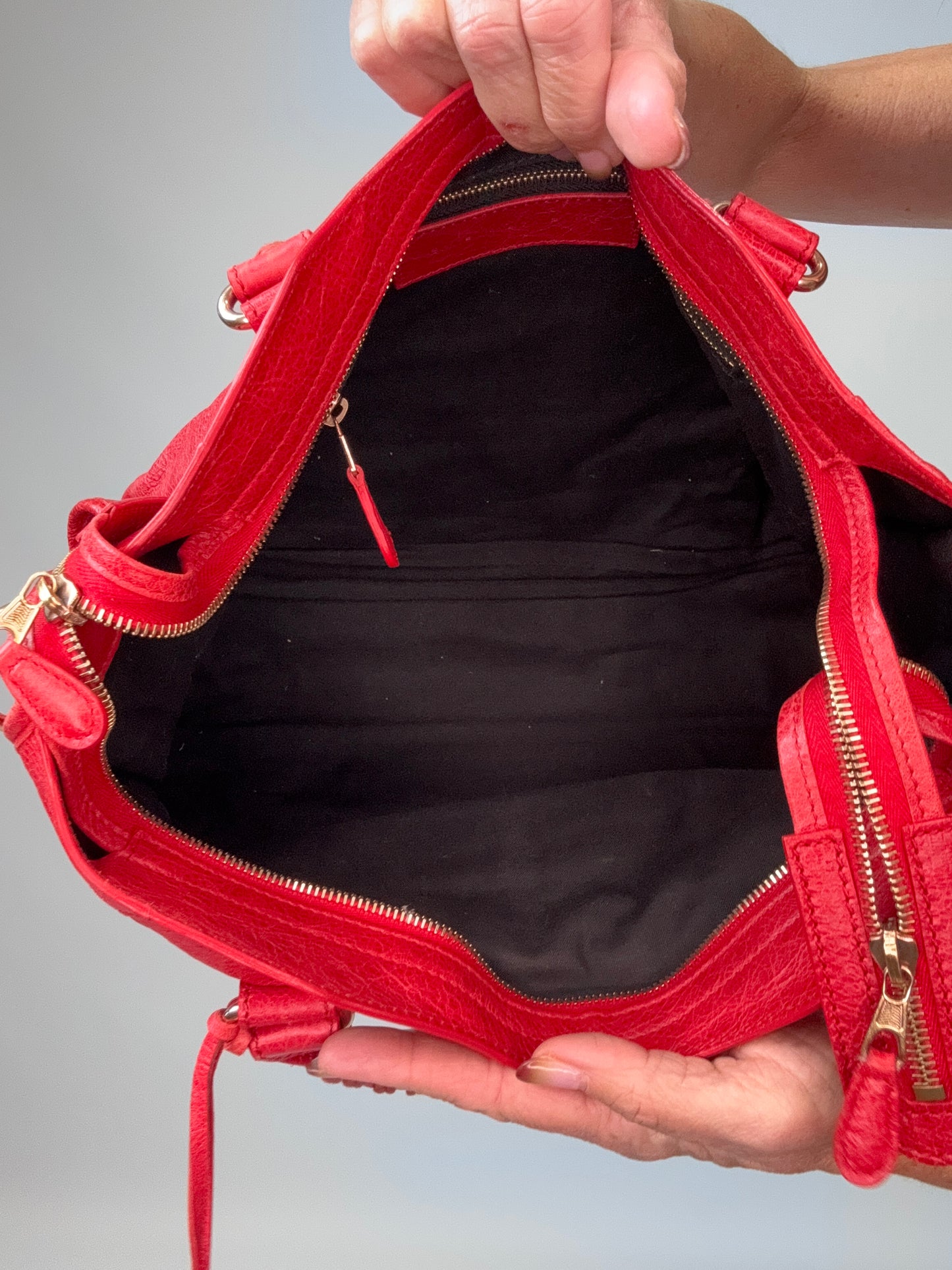 Balenciaga Agneau Giant 12 City - Rouge Lipstick