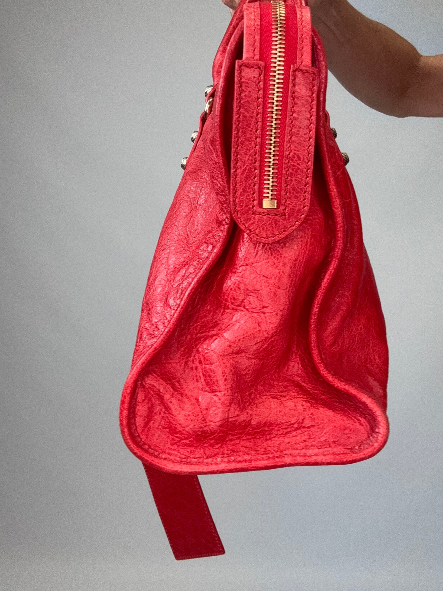 Balenciaga Agneau Giant 12 City - Rouge Lipstick