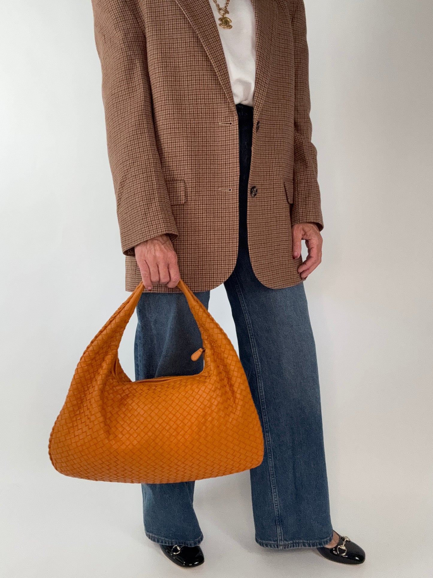 Bottega Veneta Intrecciato Hobo- Orange