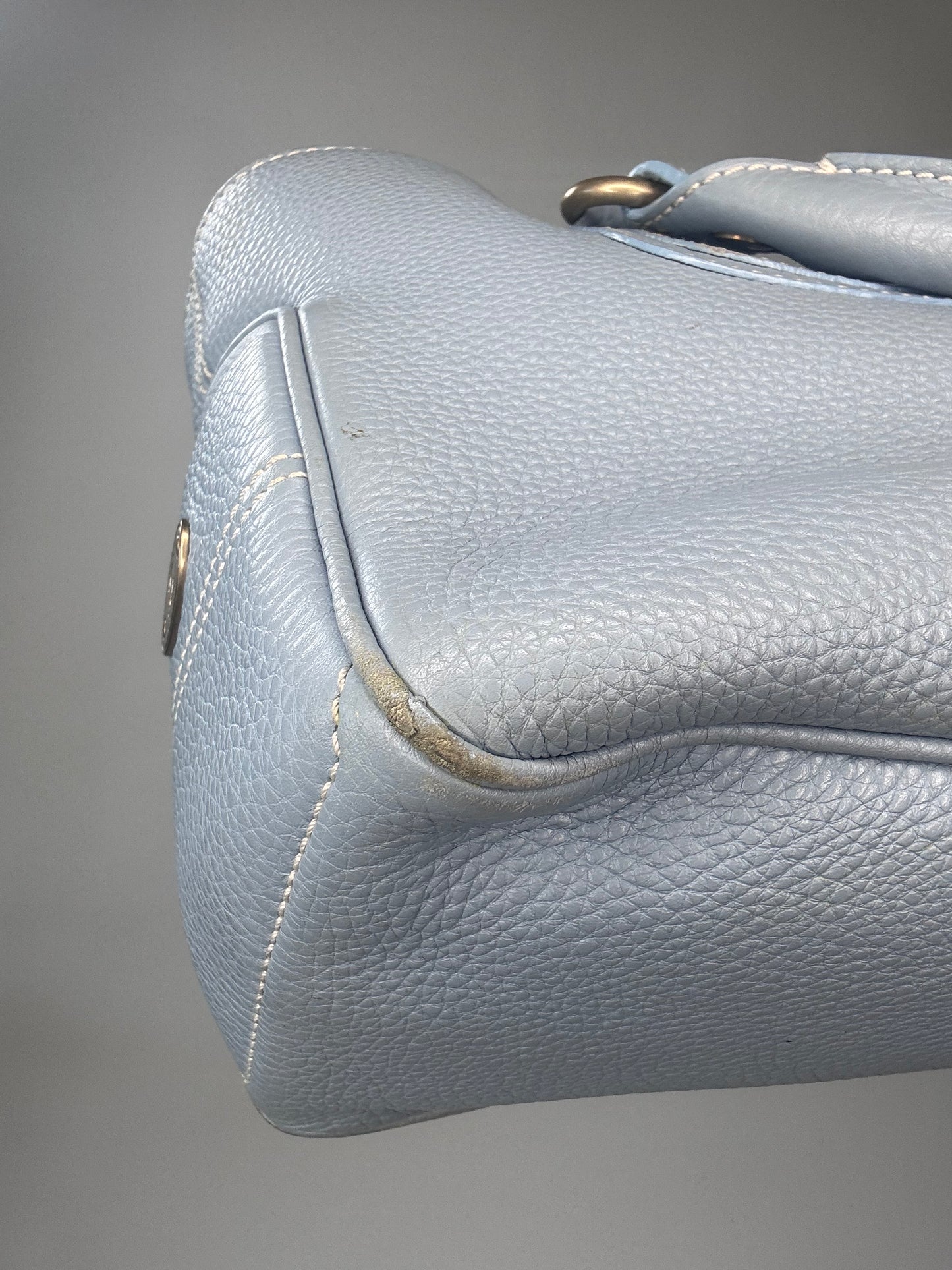 Celine Leather Triomphe Boogie Bag - Light Blue