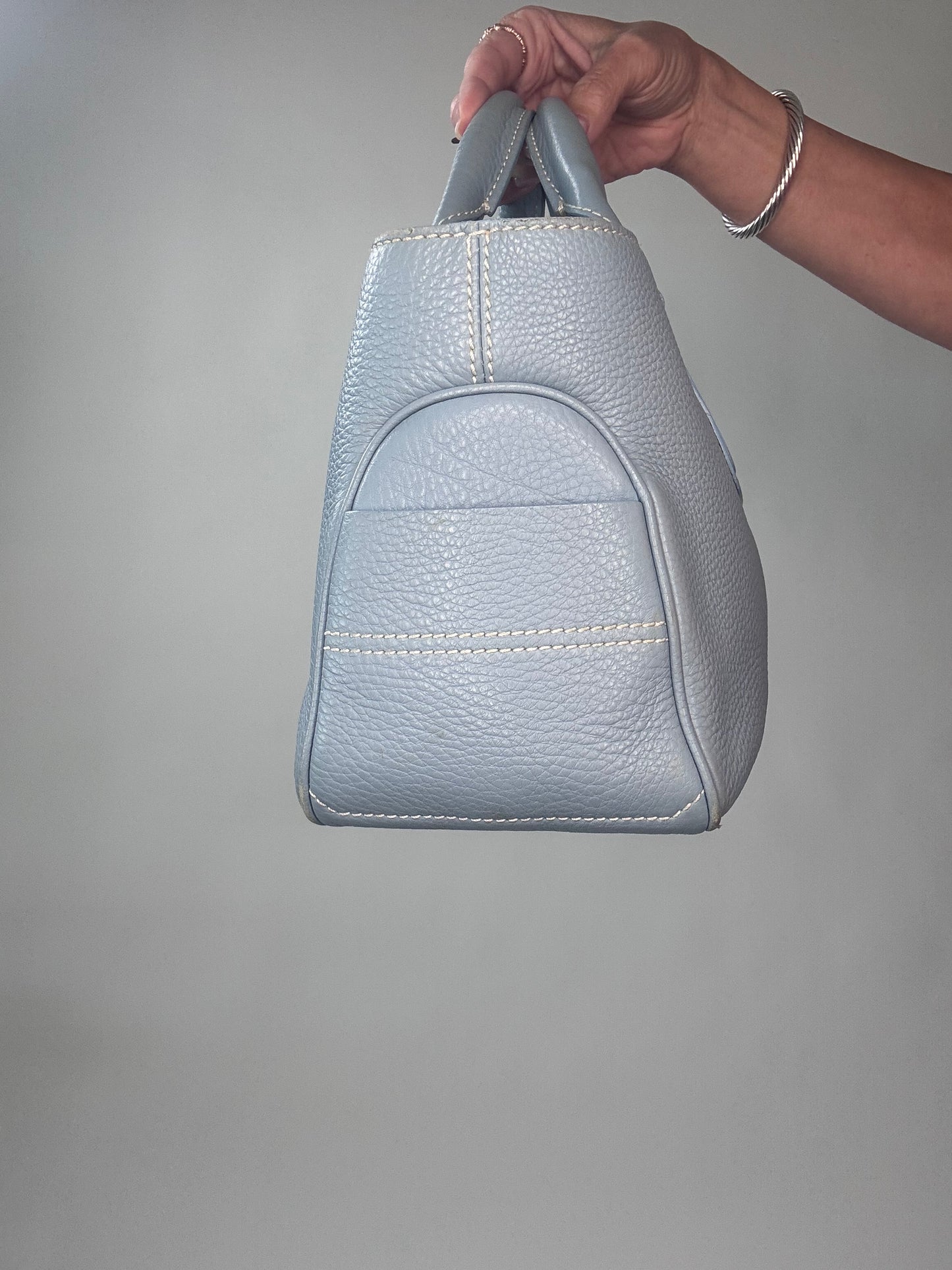 Celine Leather Triomphe Boogie Bag - Light Blue