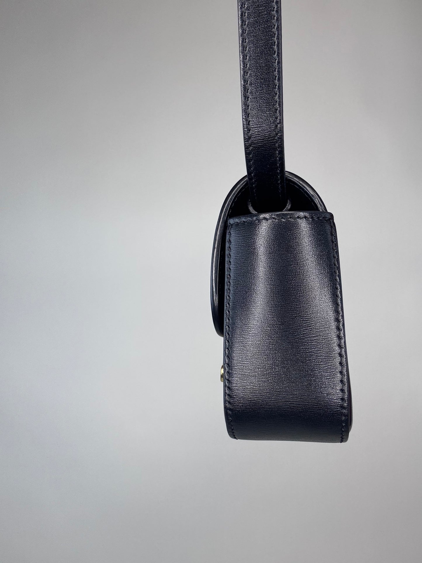 Celine Shiny Calfskin Mini Claude - Black