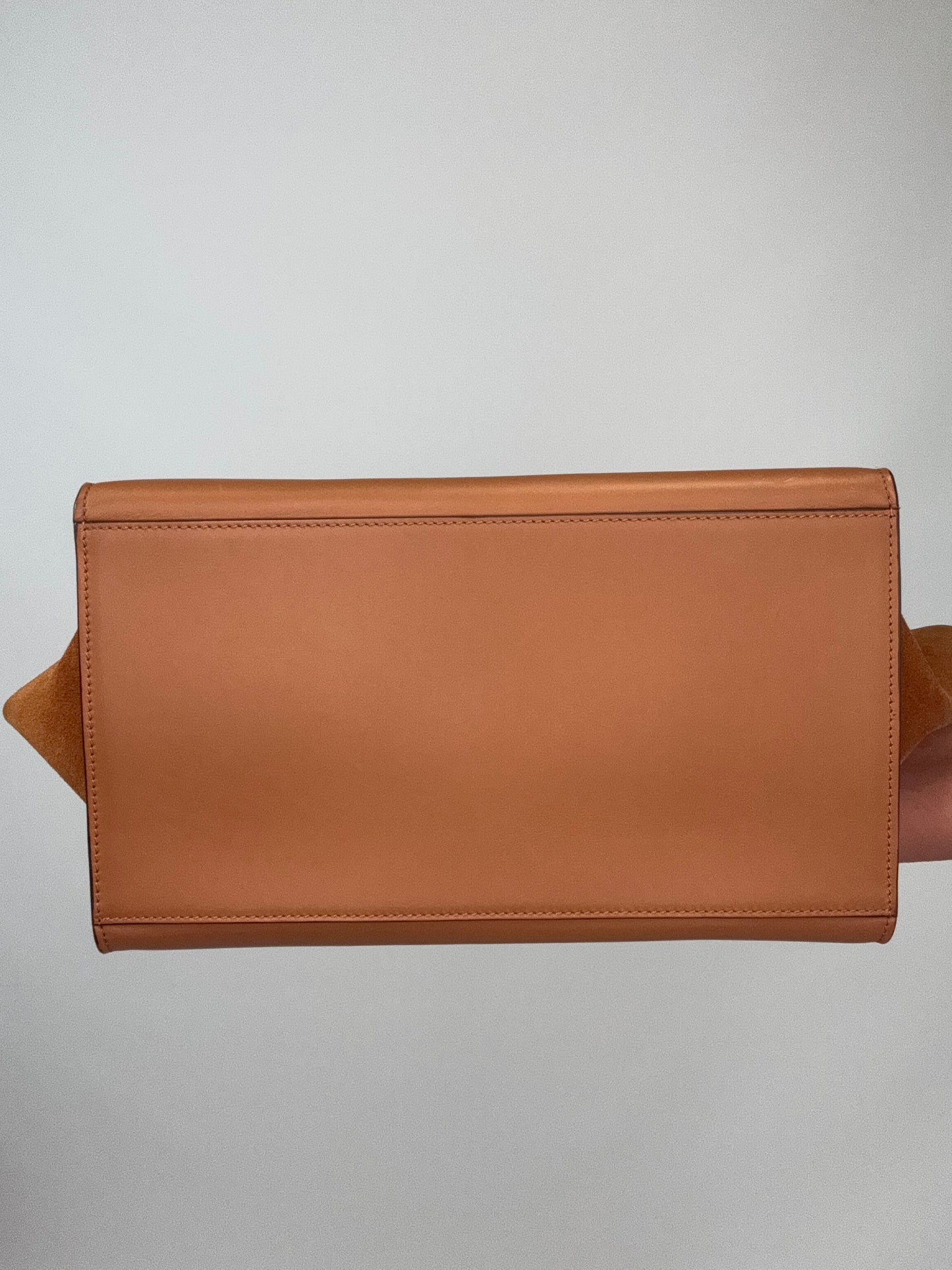 Celine Trapeze Leather Medium Bag - Carmel Brown