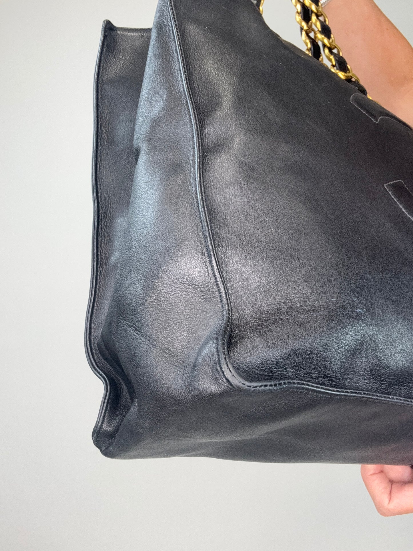 Chanel Deca Coco Chain Tote - Black