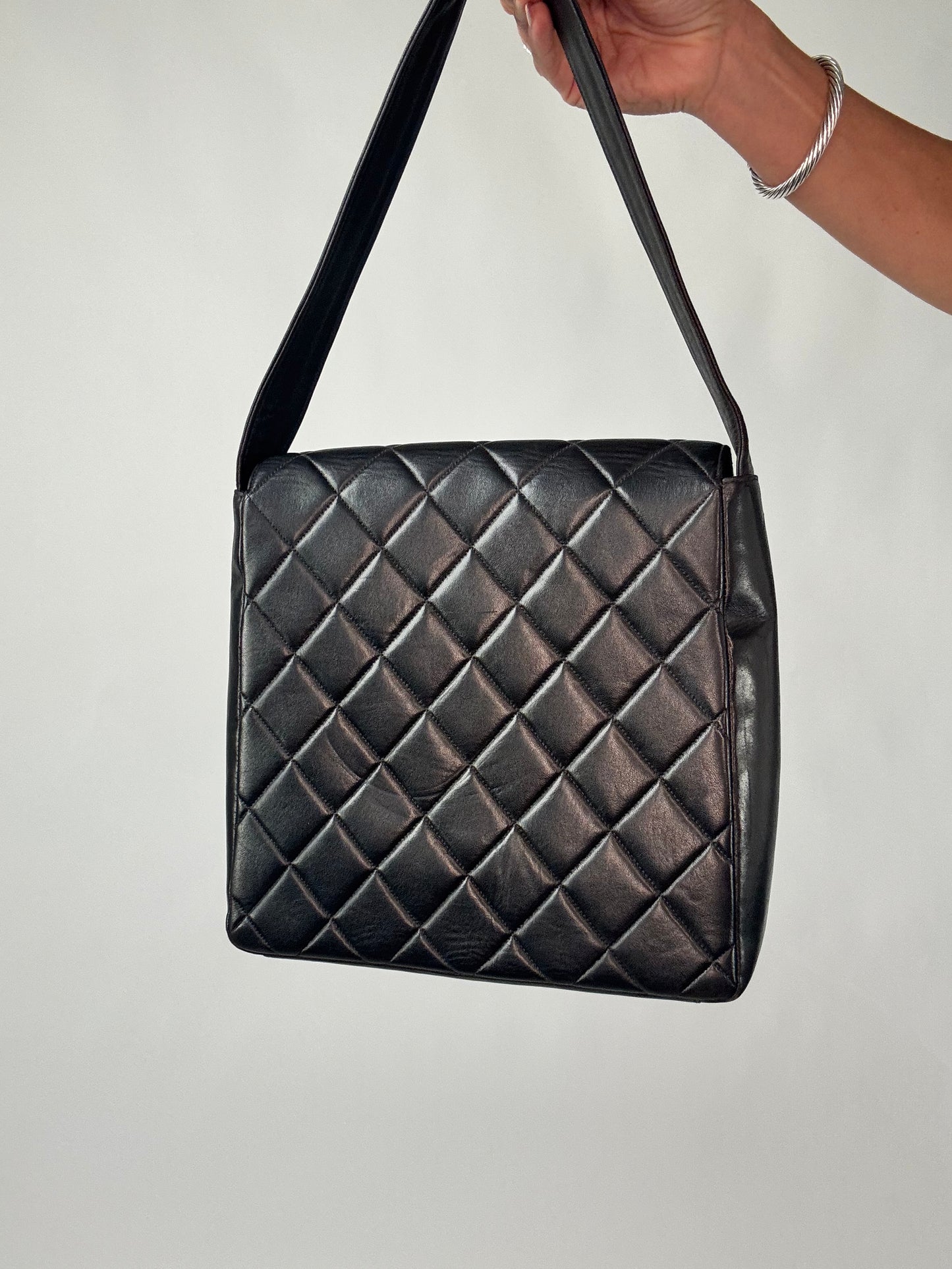 Chanel Vintage Double Turn Lock Pocket Shoulder Bag-Ultra Rare