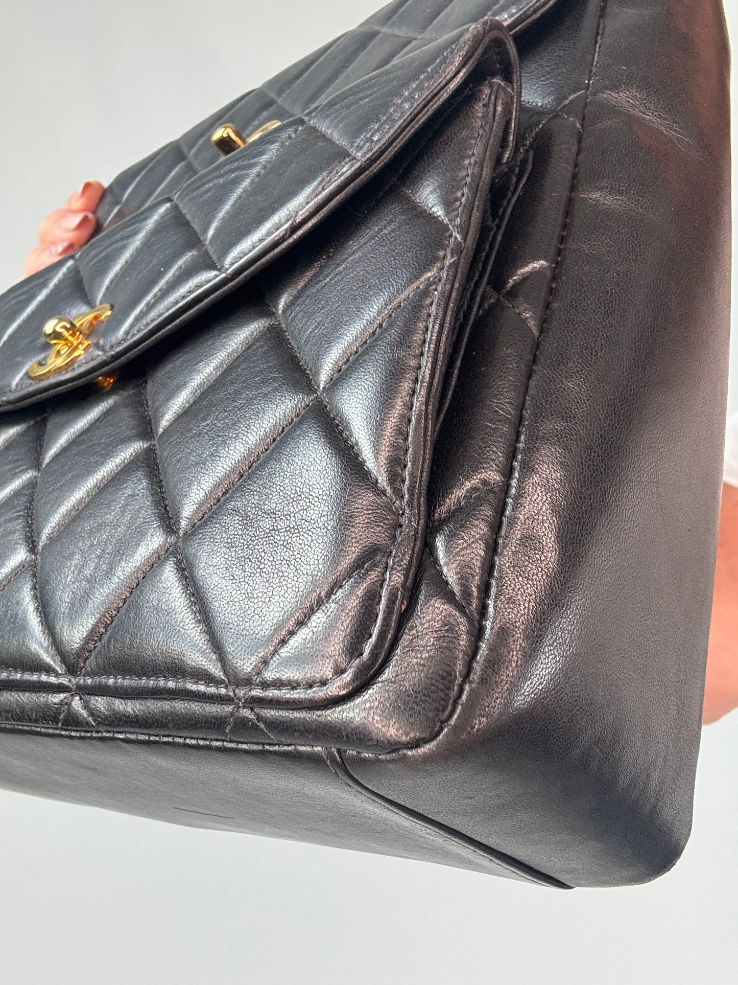 Chanel Vintage Double Turn Lock Pocket Shoulder Bag-Ultra Rare