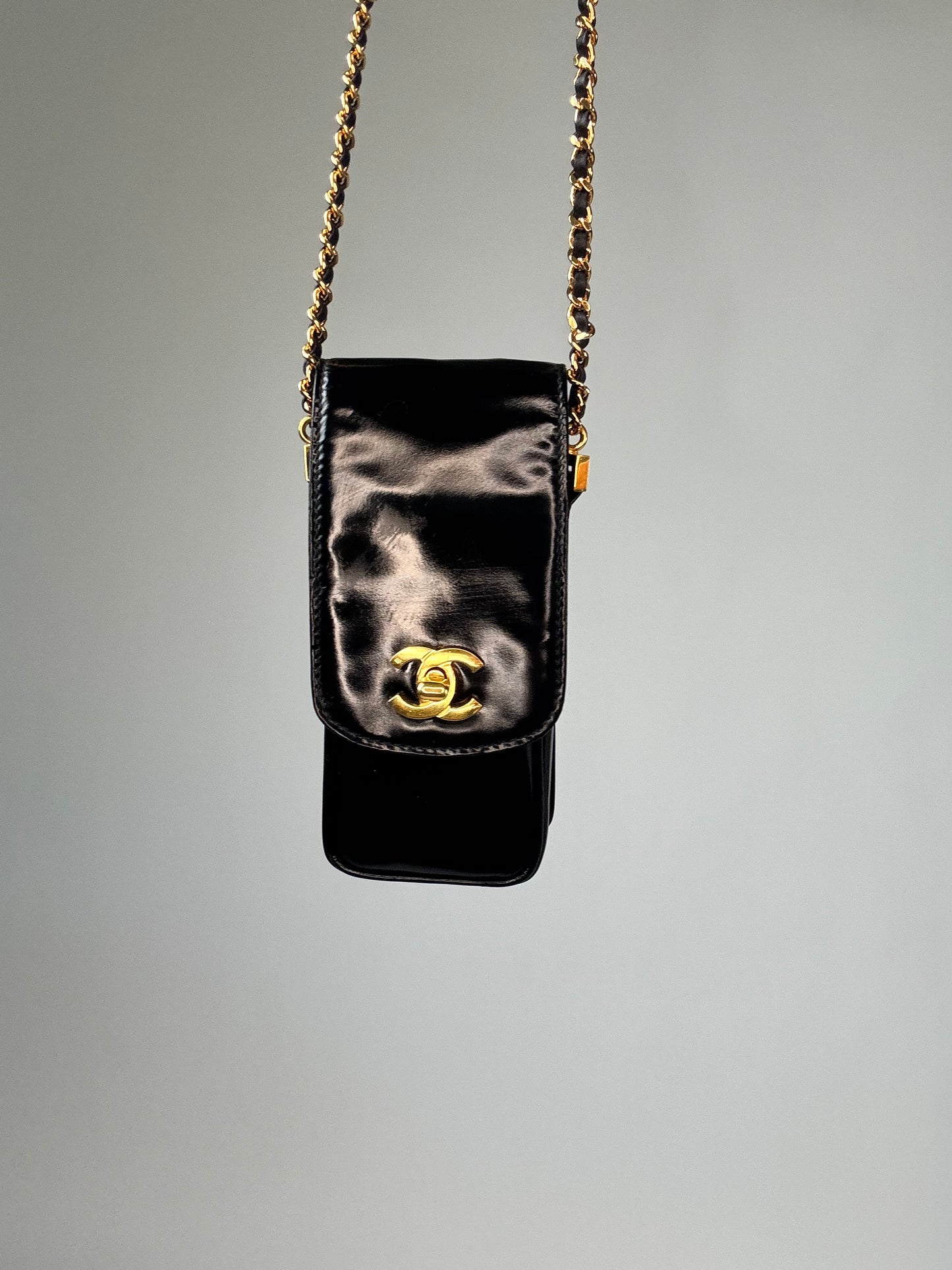 Chanel Patent Leather Crossbody Phone Holder