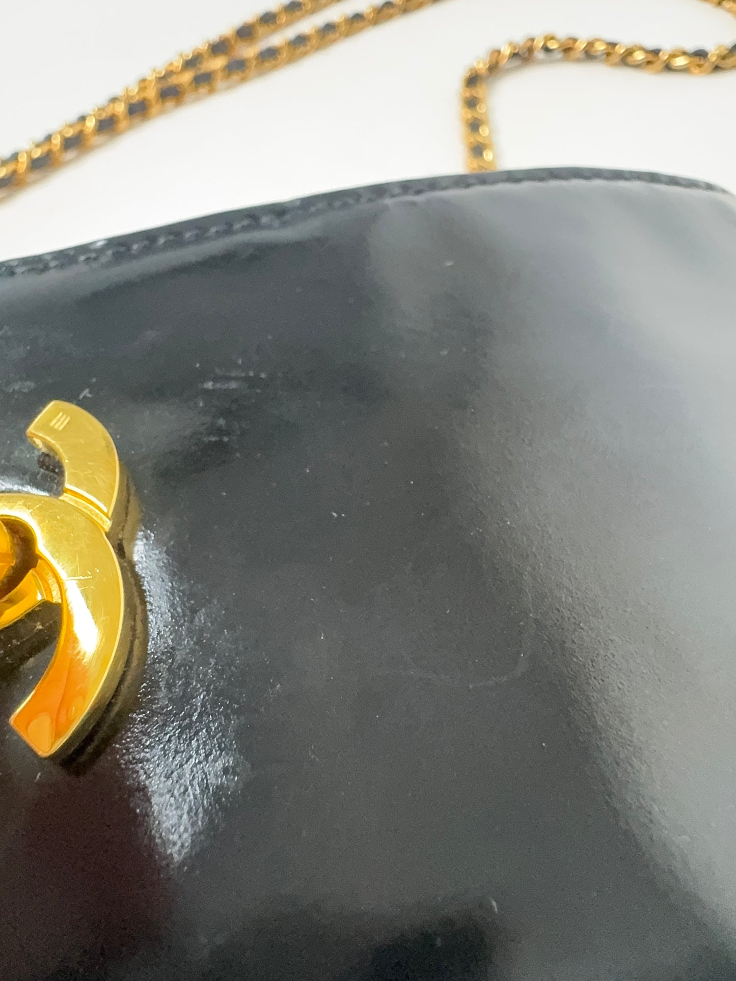 Chanel Patent Leather Crossbody Phone Holder