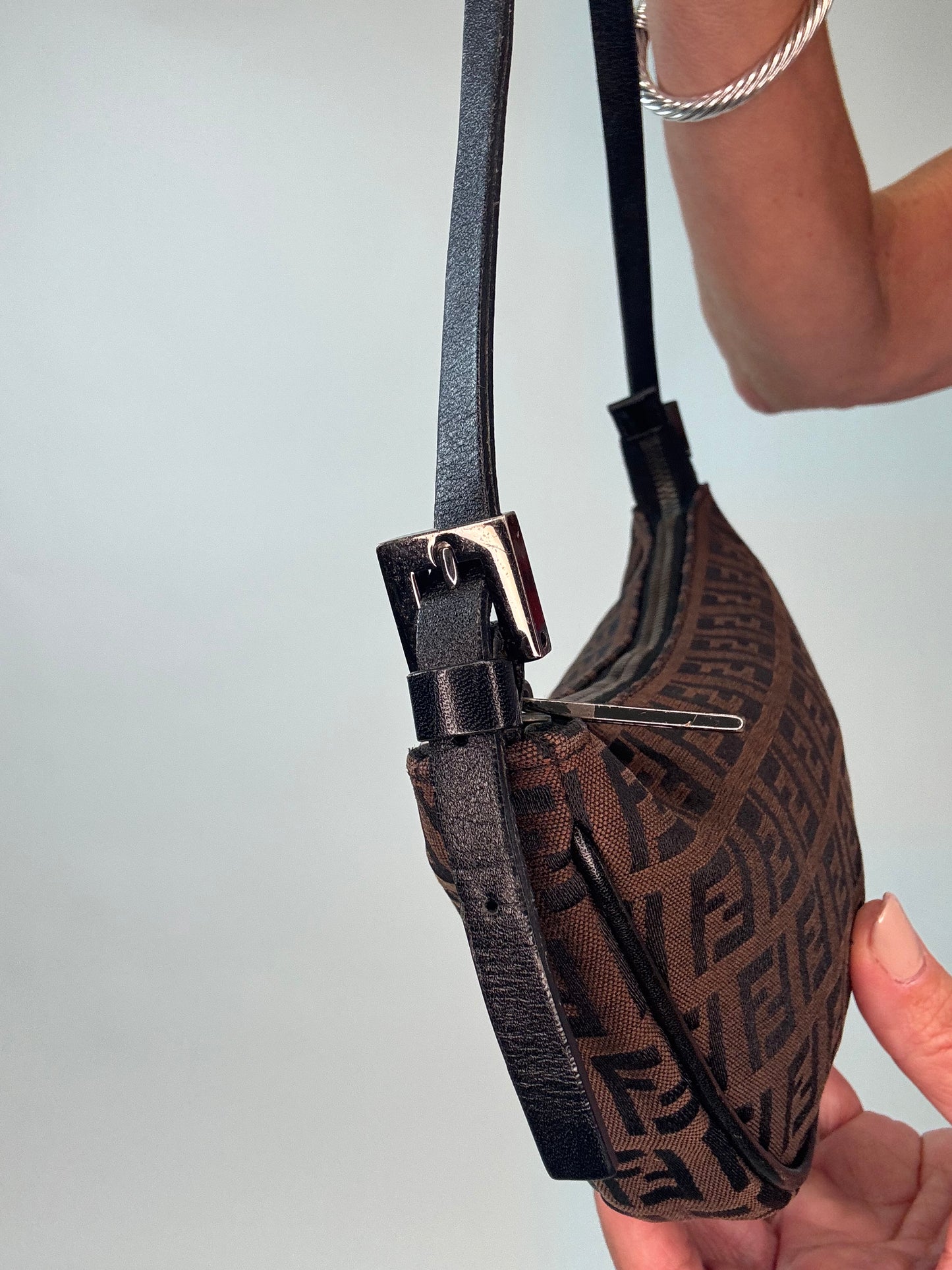 Fendi Zucca Half Moon Pochette