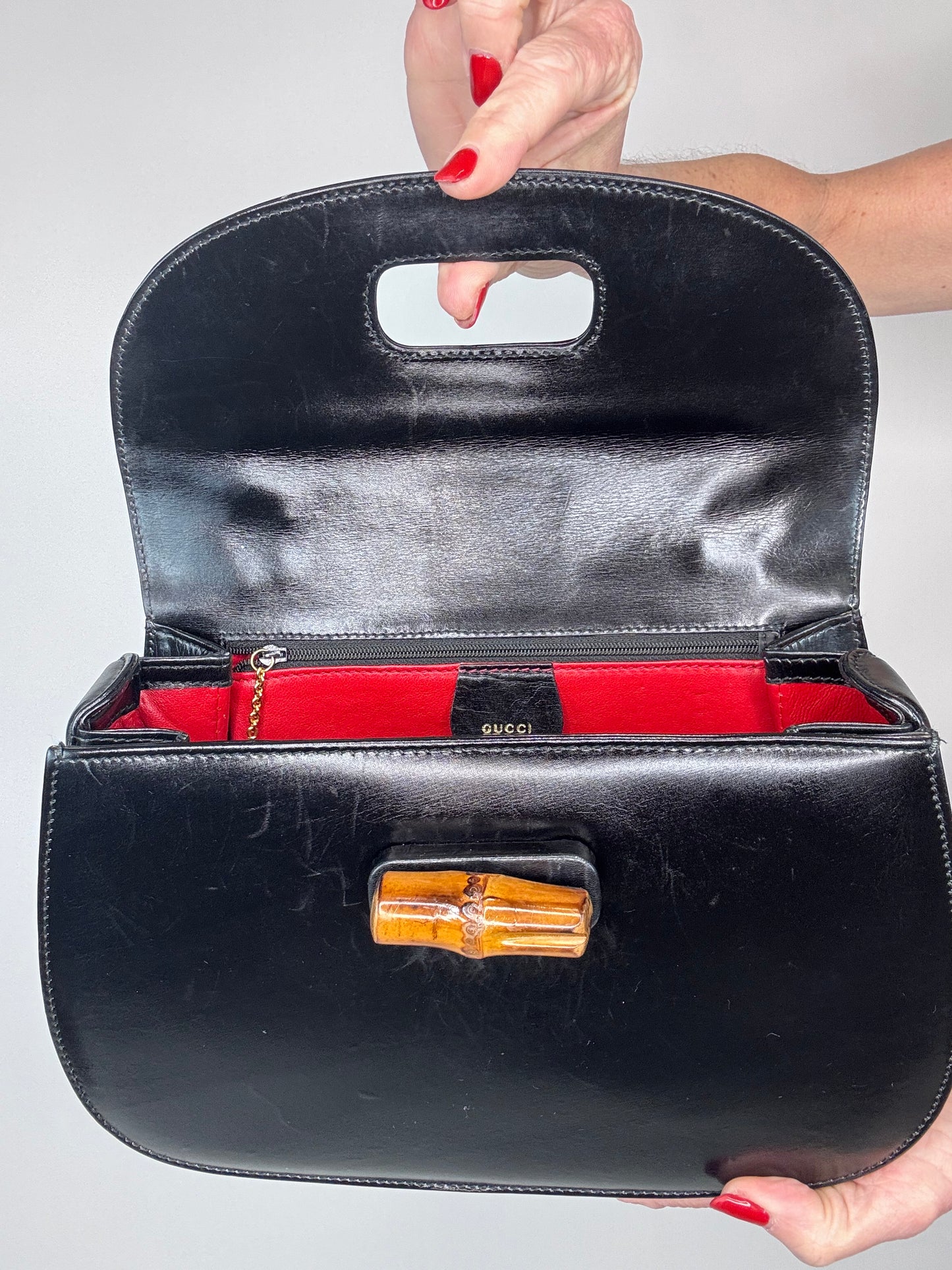Gucci Bamboo 1947 Top Handle - Black