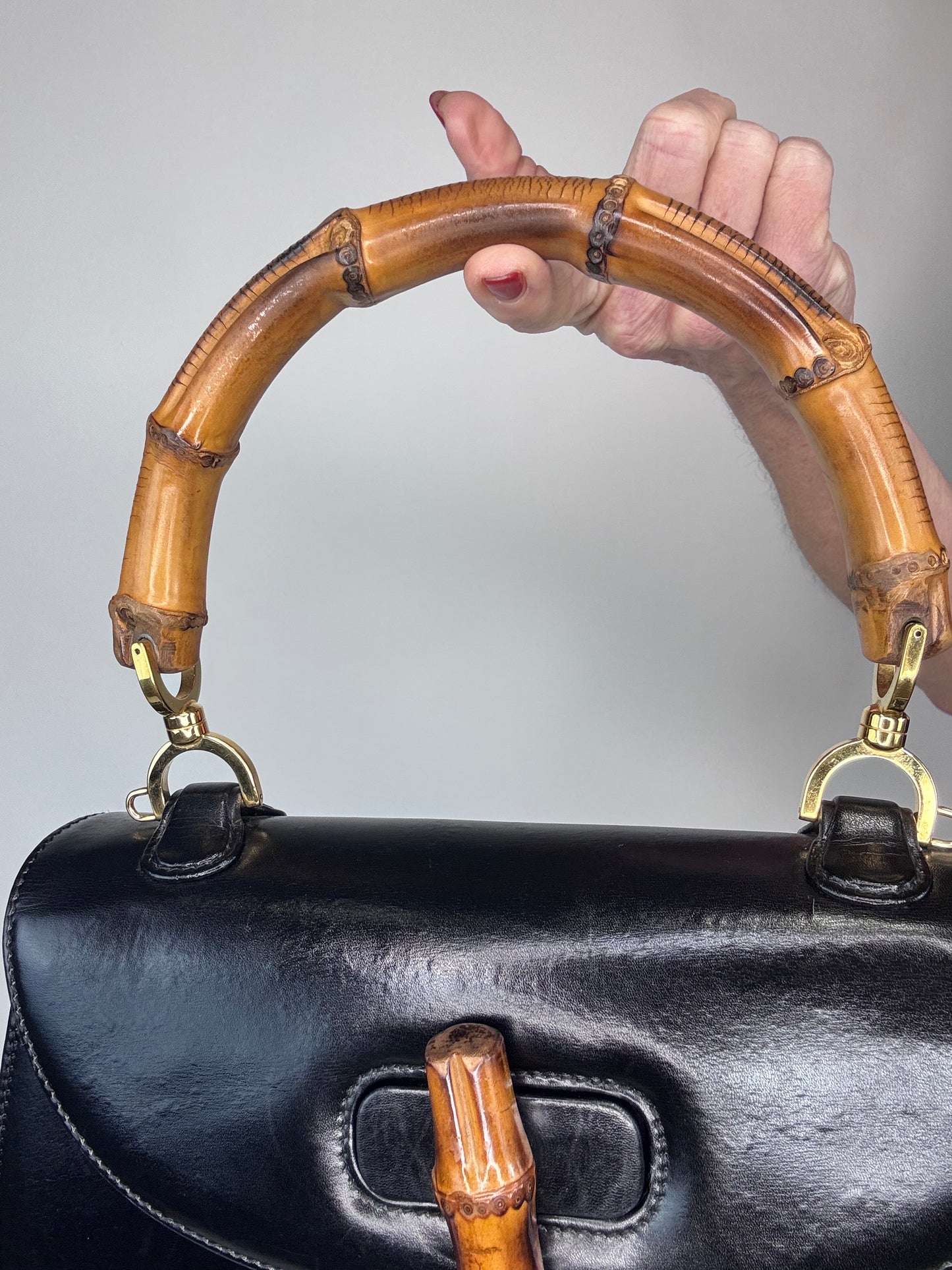 Gucci Bamboo 1947 Top Handle - Black