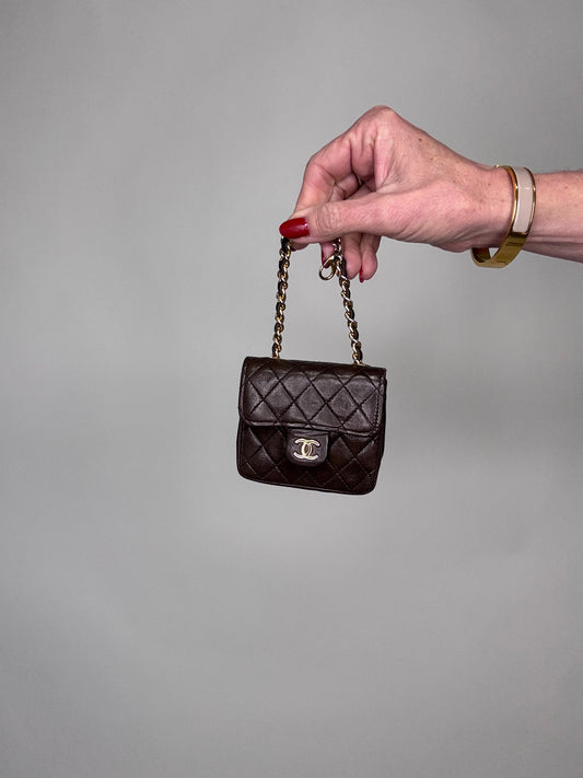 CHANEL Rare Matelasse Mini Mini Chain bag with chain belt