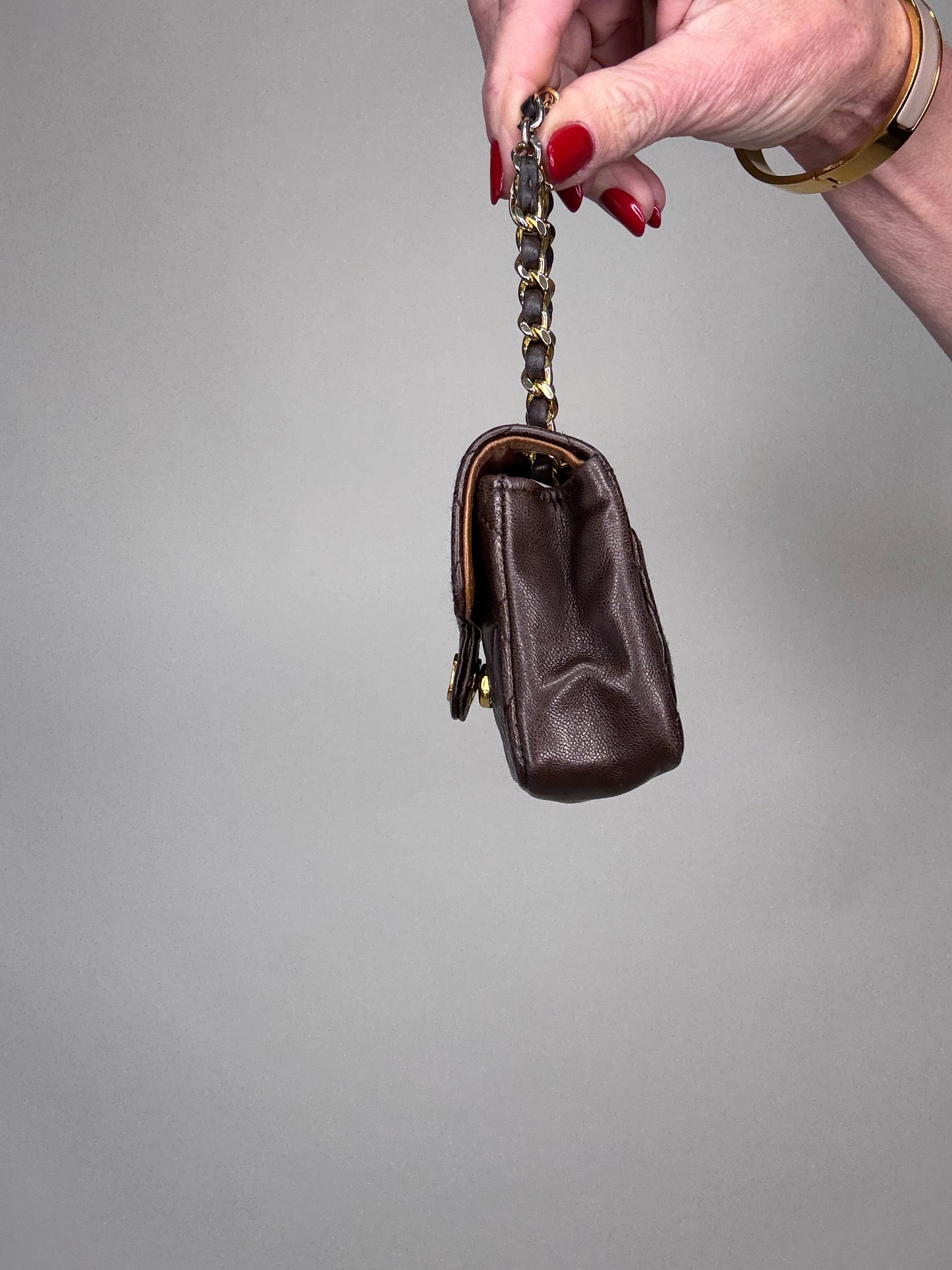 CHANEL Rare Matelasse Mini Mini Chain bag with chain belt