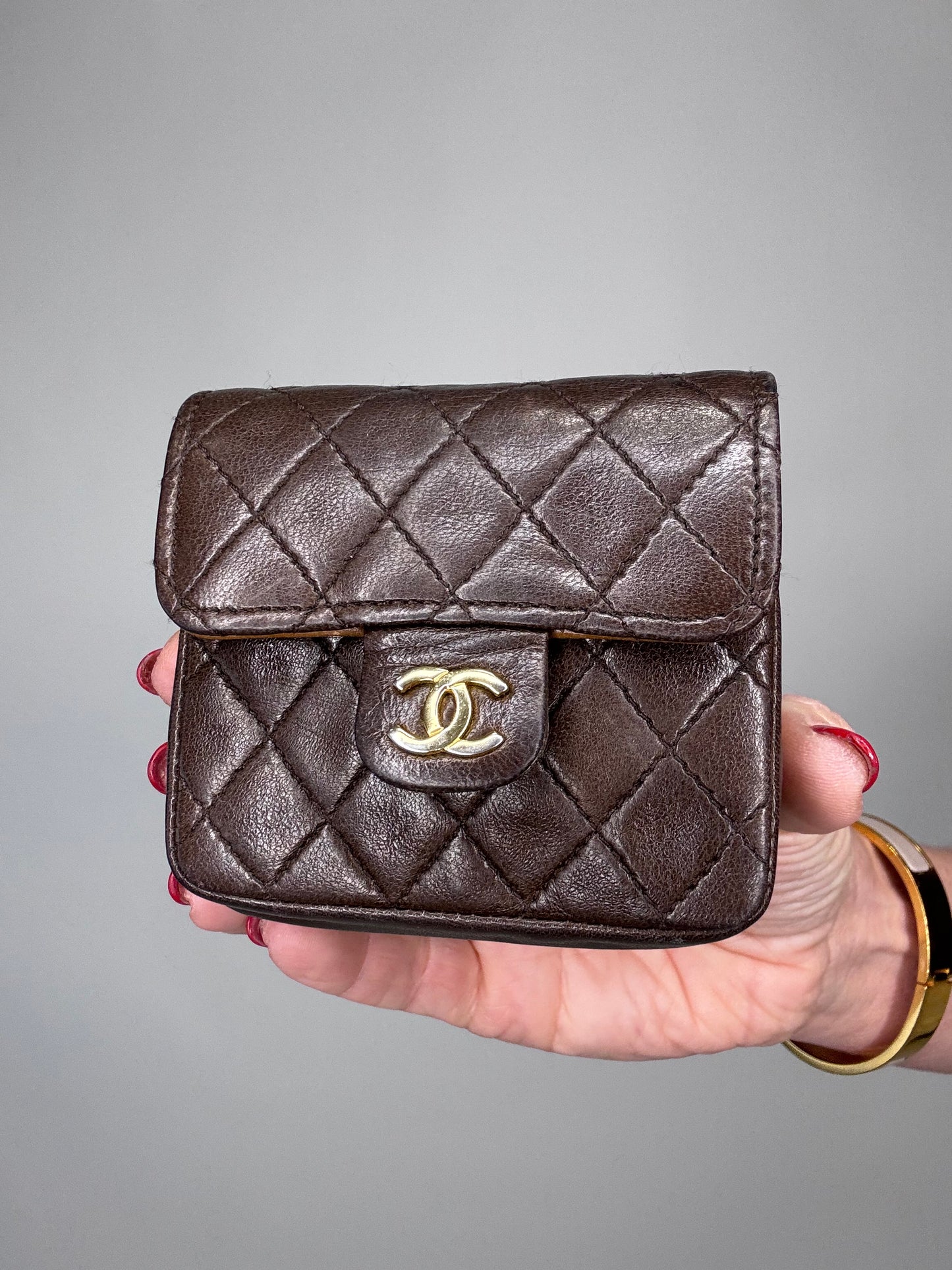 CHANEL Rare Matelasse Mini Mini Chain bag with chain belt