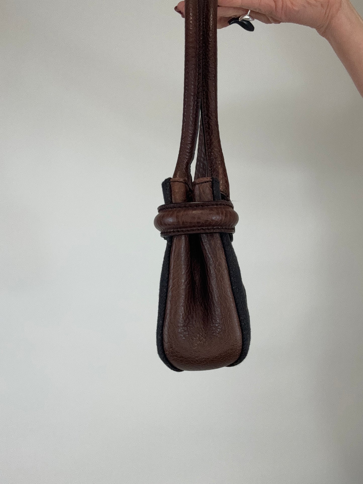 Gucci Vintage Rare East to West Monogram Horse Bit Bag
