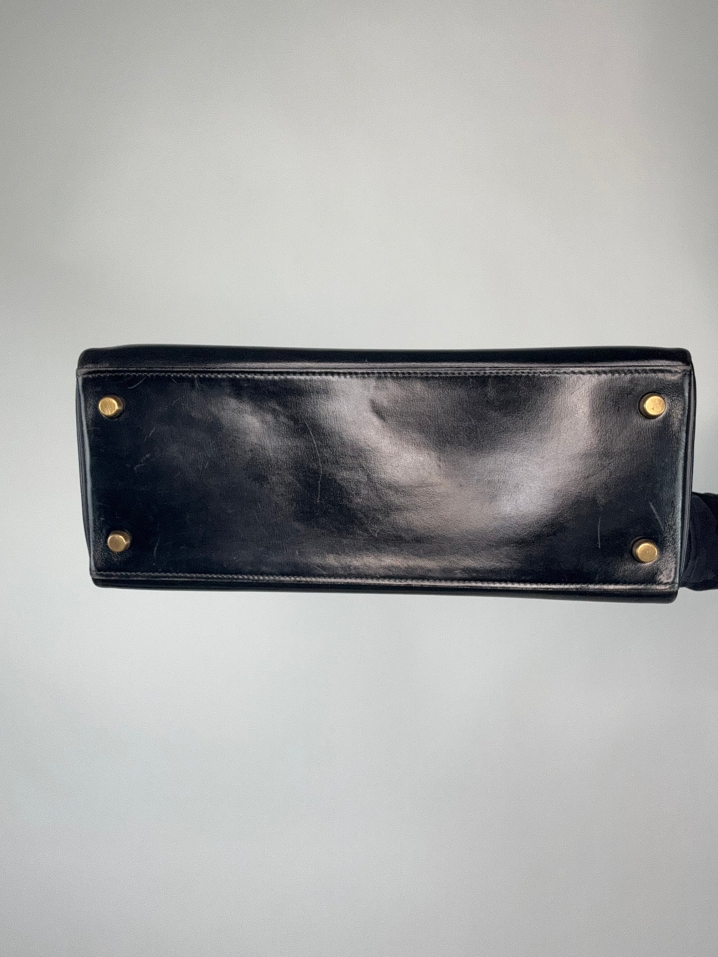 Hermes Vintage Kelly 28 Box Calfskin Leather Gold Hardware
