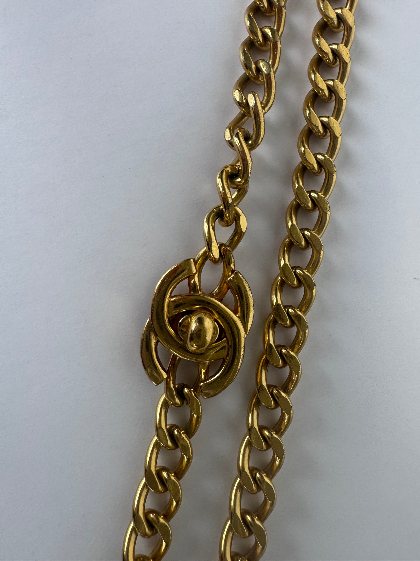 Chanel Rare Double Turn Lock Pendent
