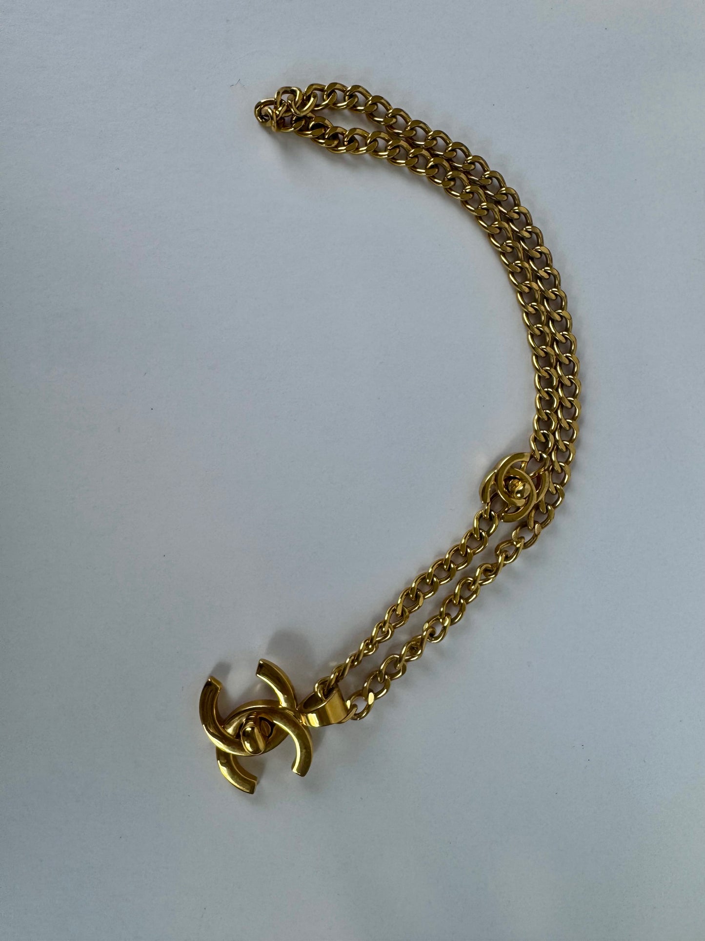 Chanel Rare Double Turn Lock Pendent