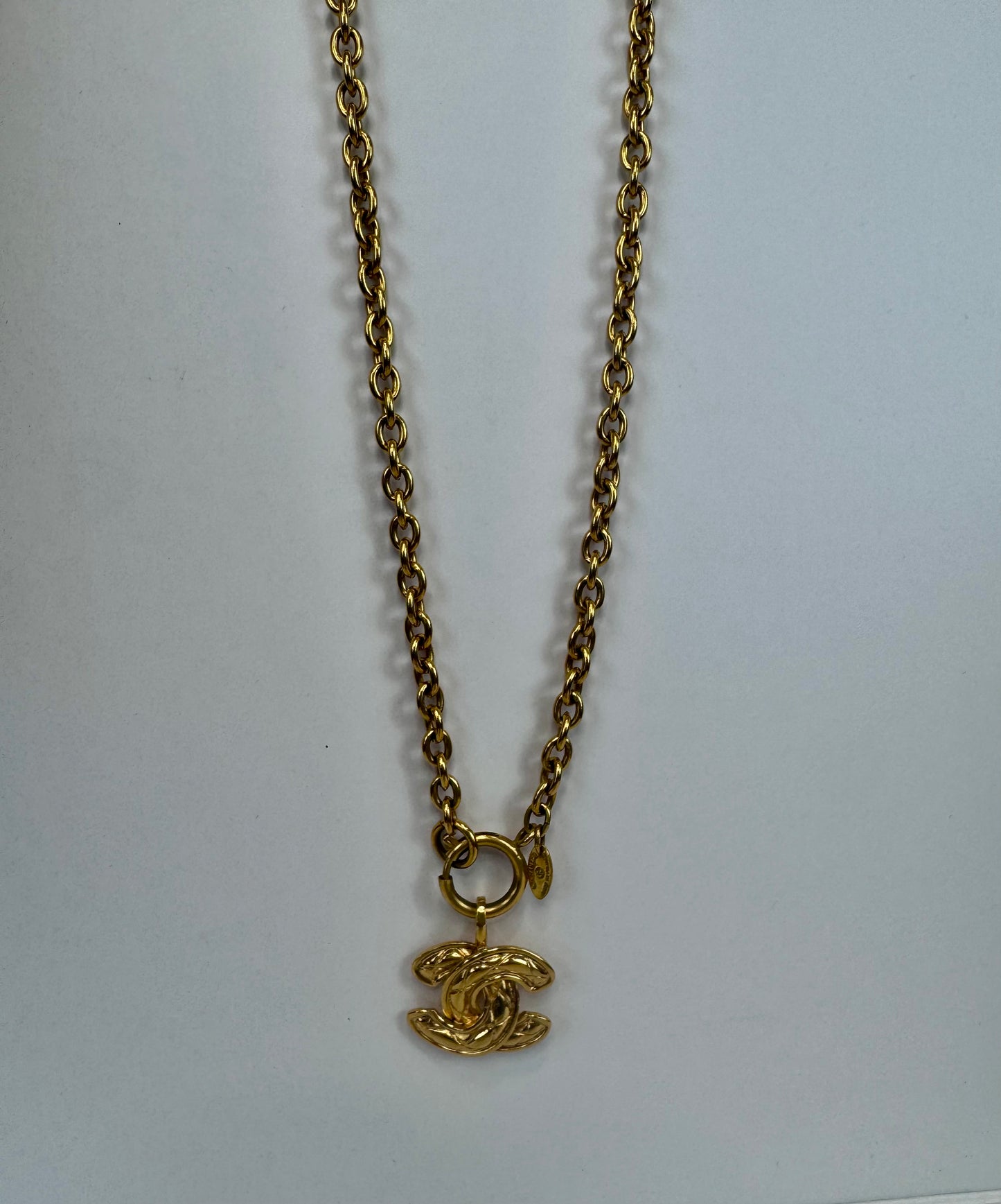 Chanel Quilted CC Pendent