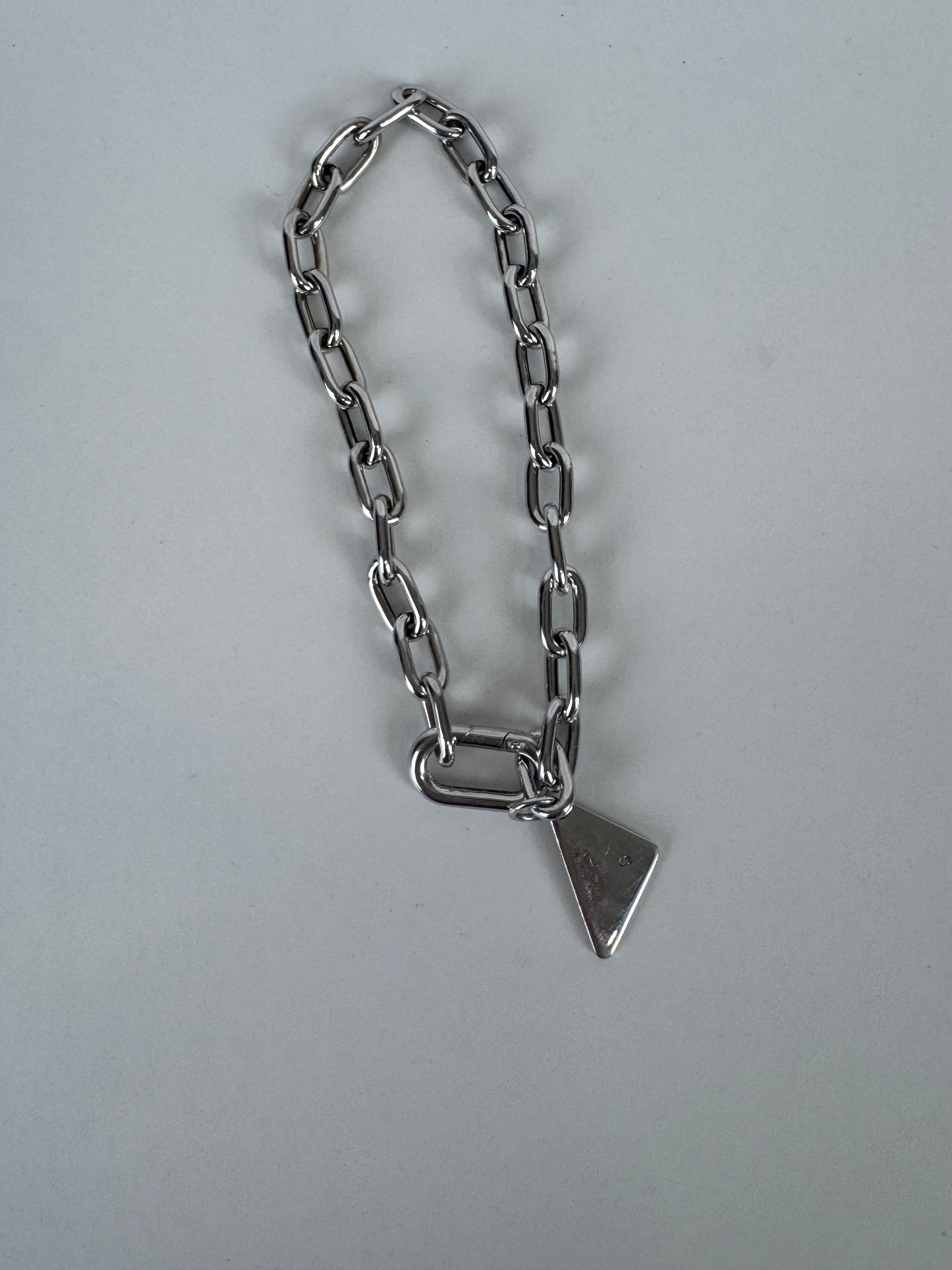 Prada Silver Logo Bracelet