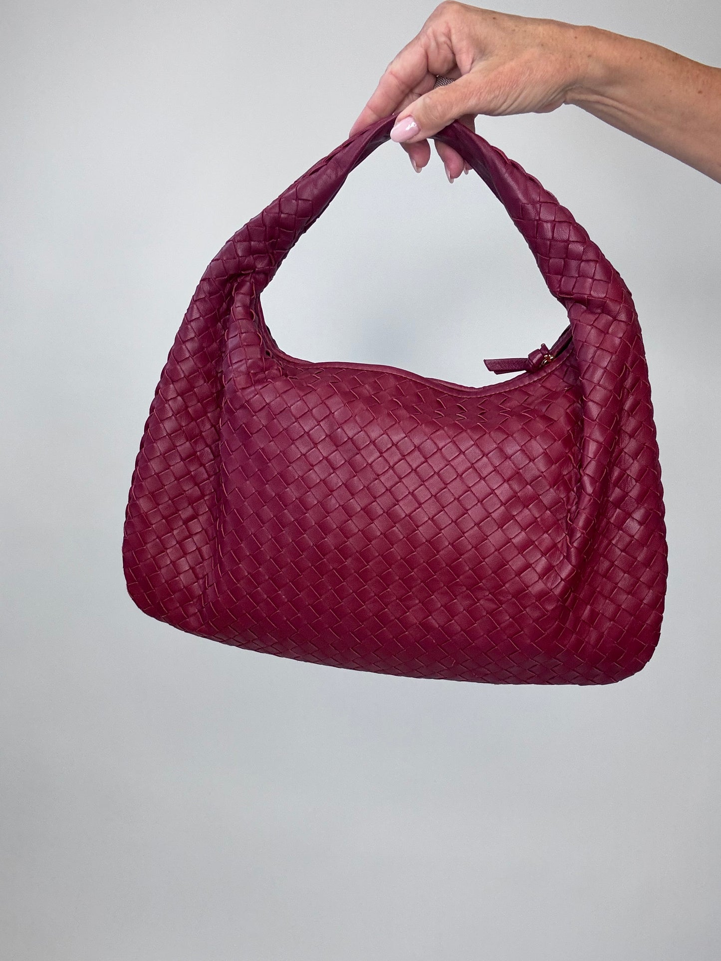 Bottega Veneta Intrecciato Hobo Vintage Bag With Mirror