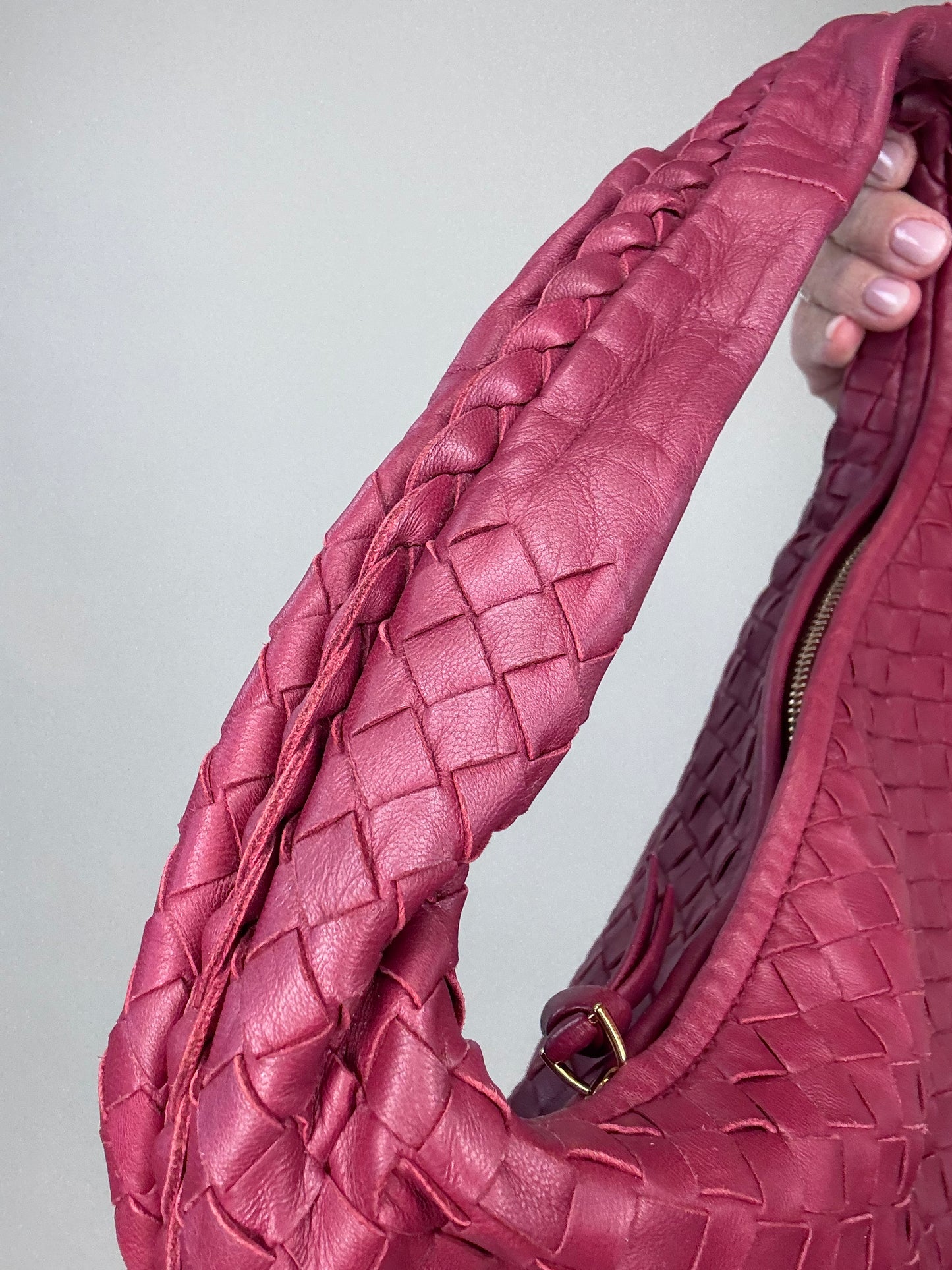 Bottega Veneta Intrecciato Hobo Vintage Bag With Mirror