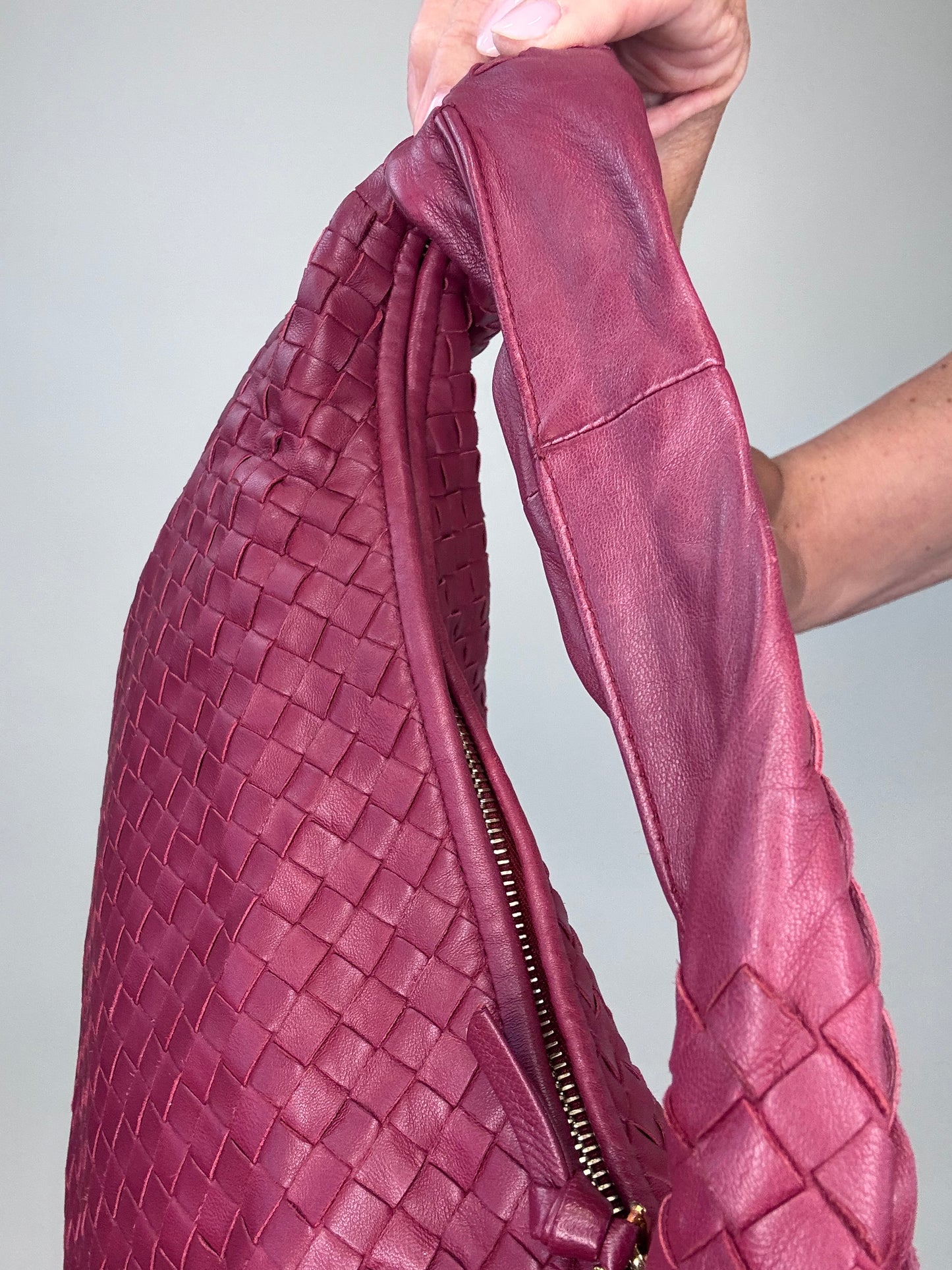 Bottega Veneta Intrecciato Hobo Vintage Bag With Mirror