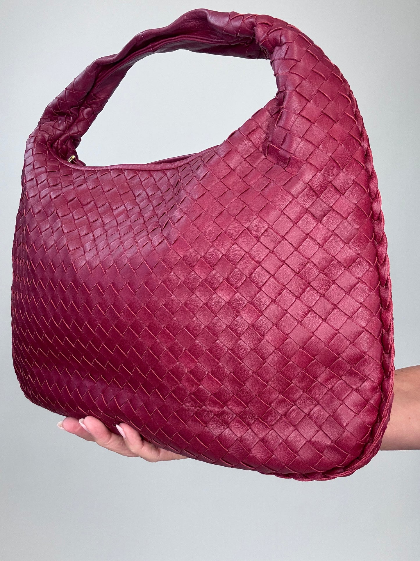 Bottega Veneta Intrecciato Hobo Vintage Bag With Mirror