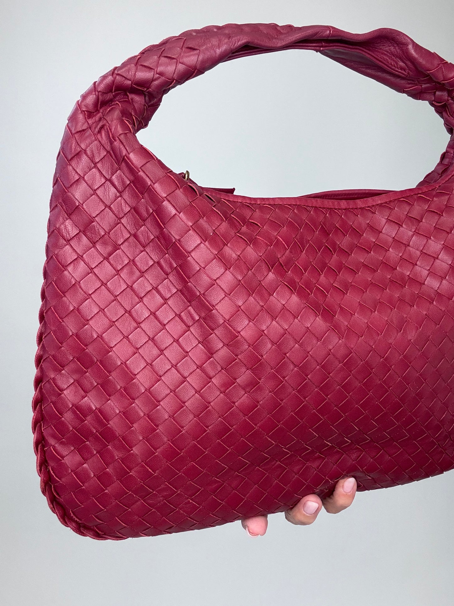 Bottega Veneta Intrecciato Hobo Vintage Bag With Mirror
