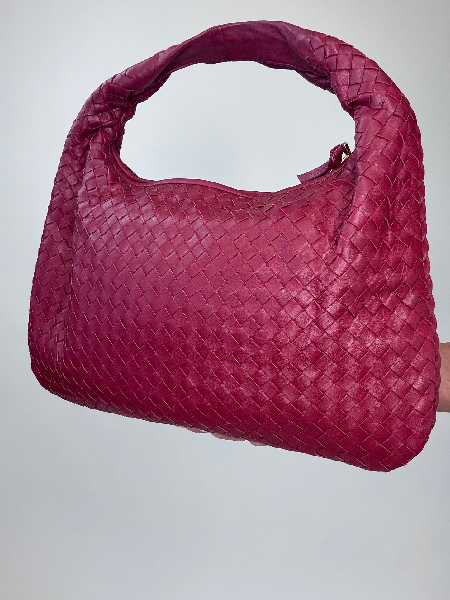 Bottega Veneta Intrecciato Hobo Vintage Bag With Mirror