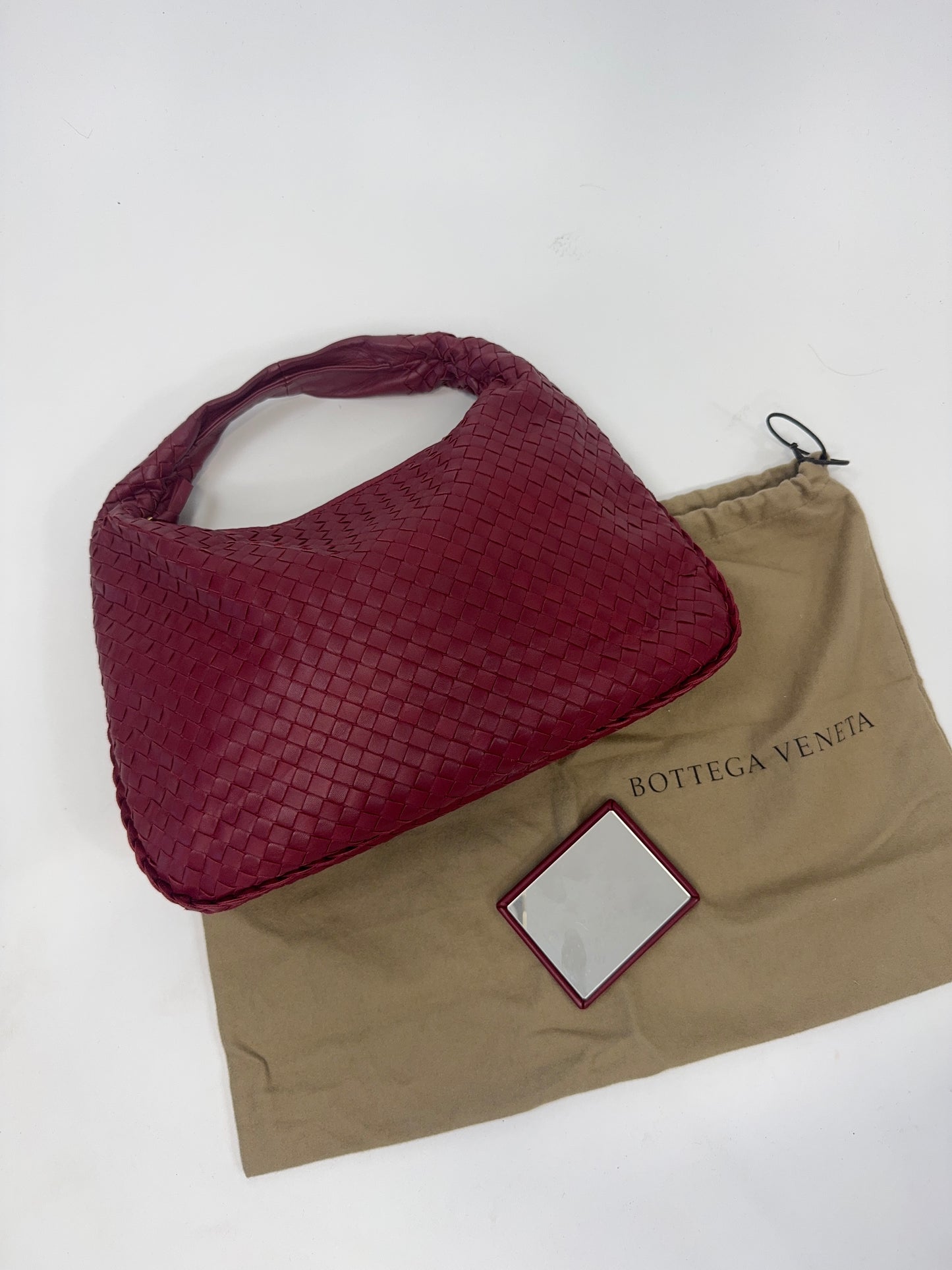 Bottega Veneta Intrecciato Hobo Vintage Bag With Mirror