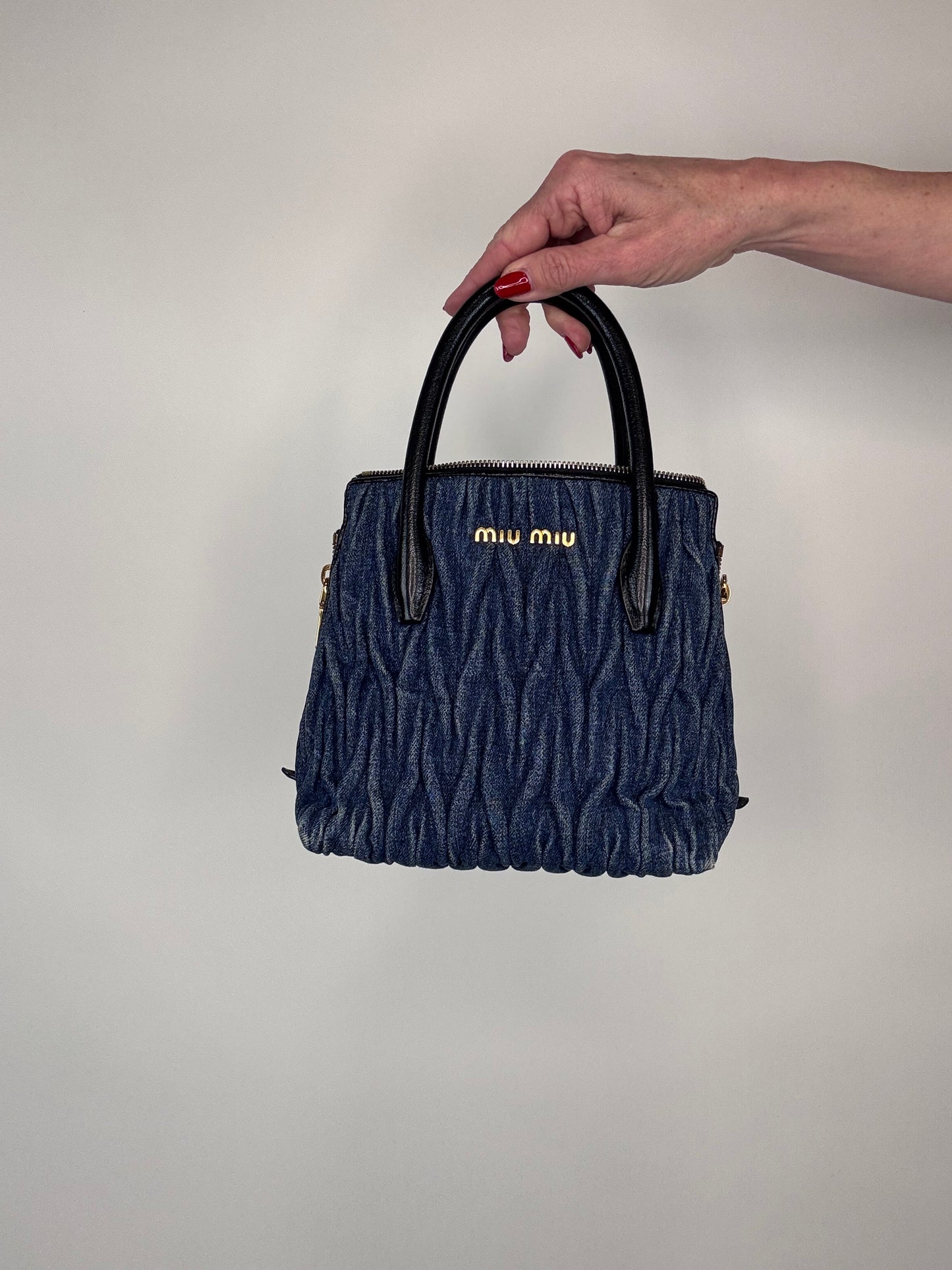 Miu Miu Rare Small Demin Two Way Bag