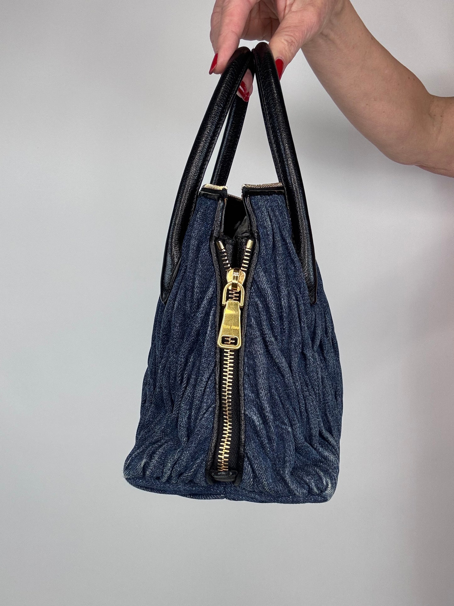 Miu Miu Rare Small Demin Two Way Bag