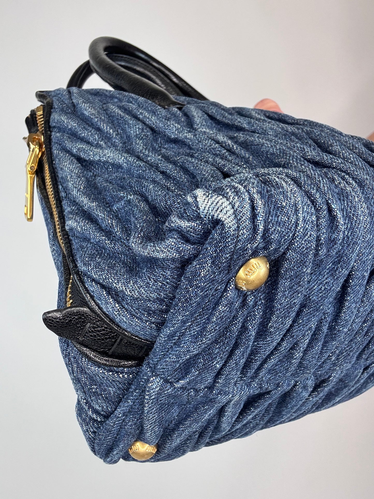 Miu Miu Rare Small Demin Two Way Bag