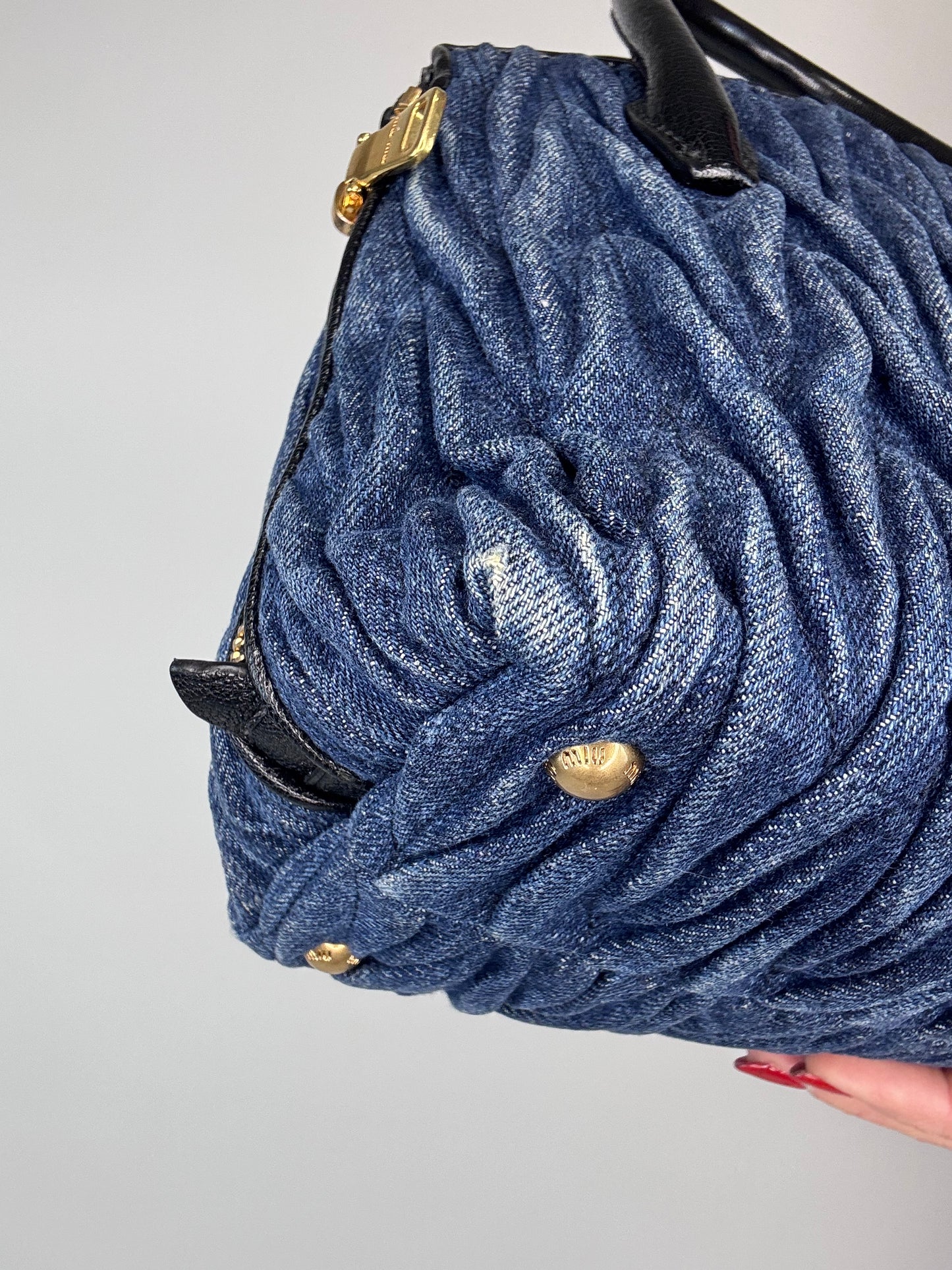 Miu Miu Rare Small Demin Two Way Bag