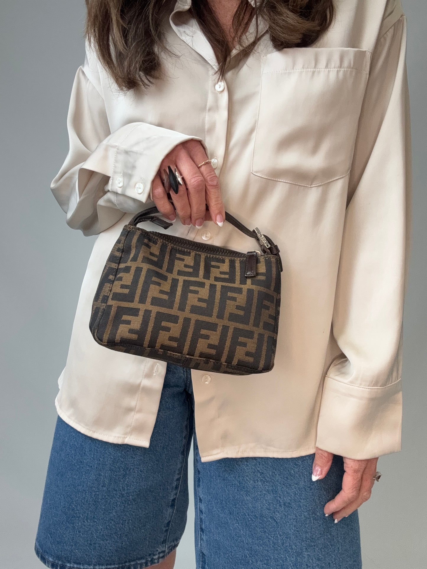 Fendi Zucca Pouch Bag