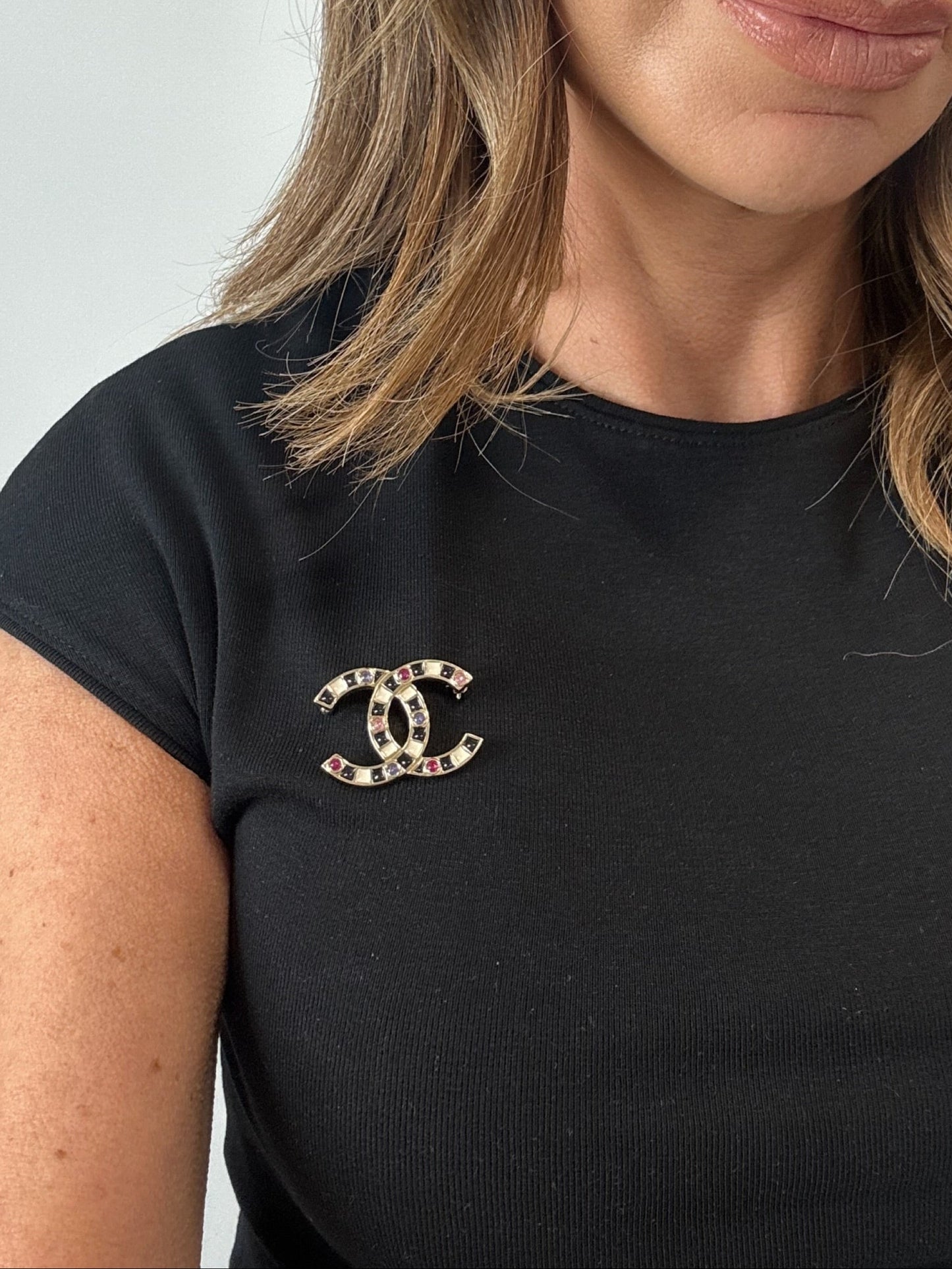 Chanel Multi Stone Brooch