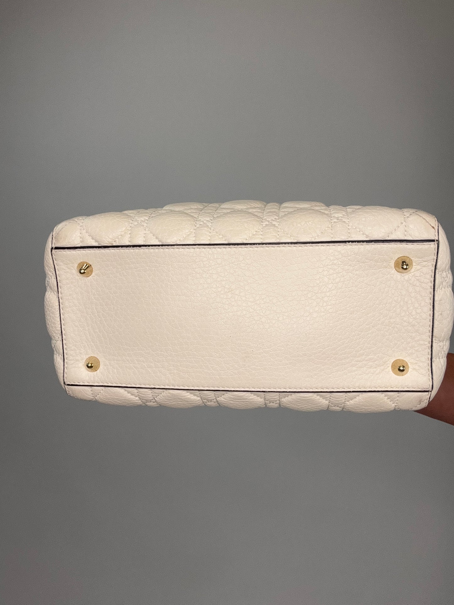 Dior Lady Dior White Leather Two Way