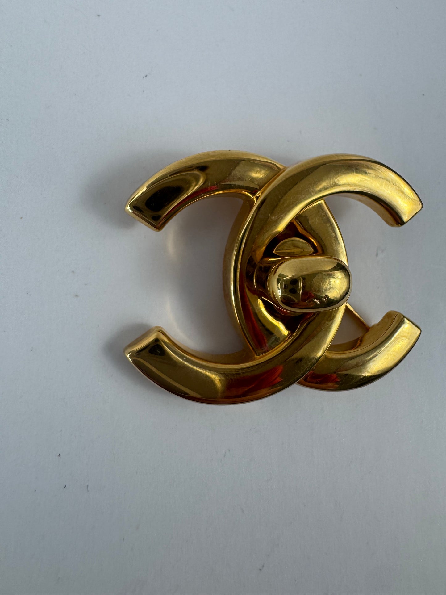 Chanel Vintage Turn Lock Brooch