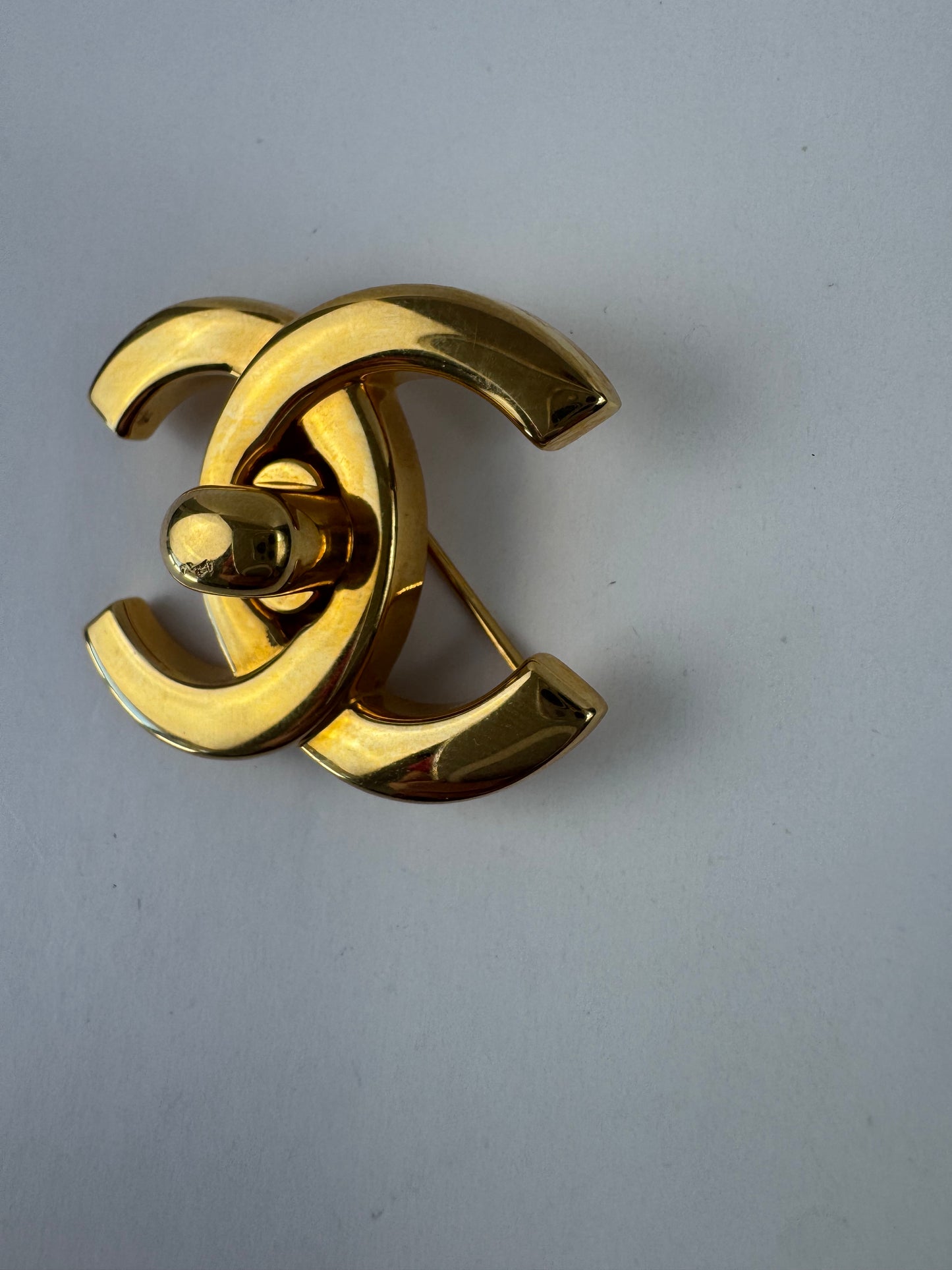 Chanel Vintage Turn Lock Brooch
