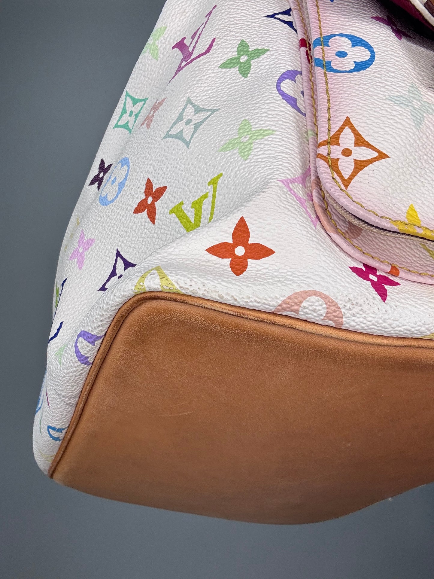 Louis Vuitton Takashi Murakami White Petit Noe Bag