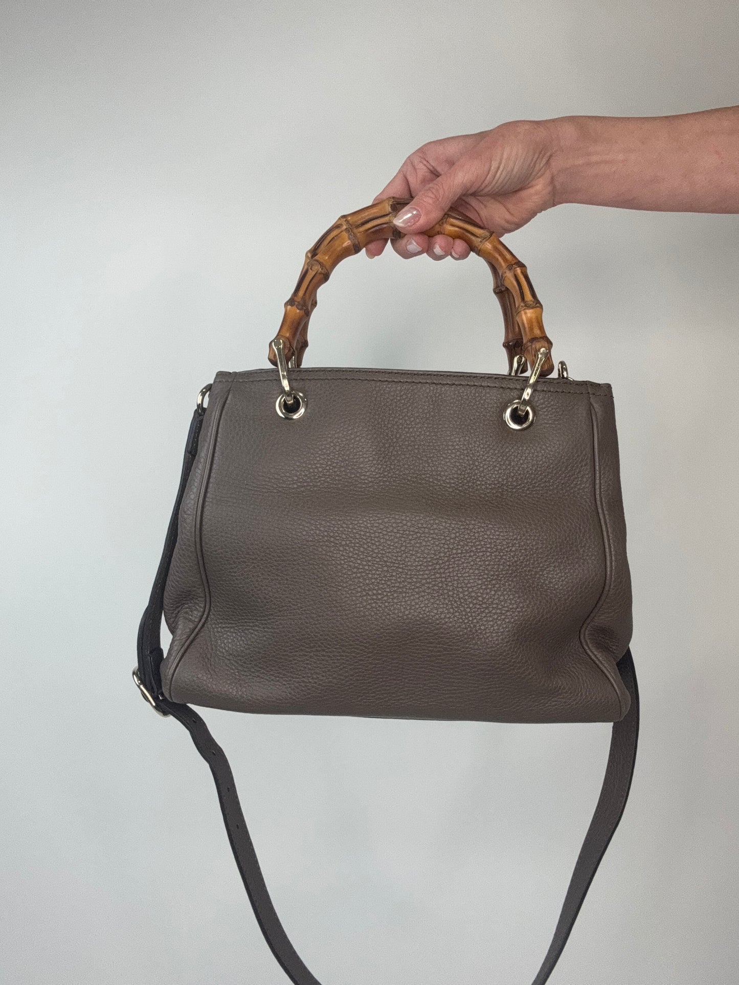Gucci Two Way Bamboo Shopping Tote