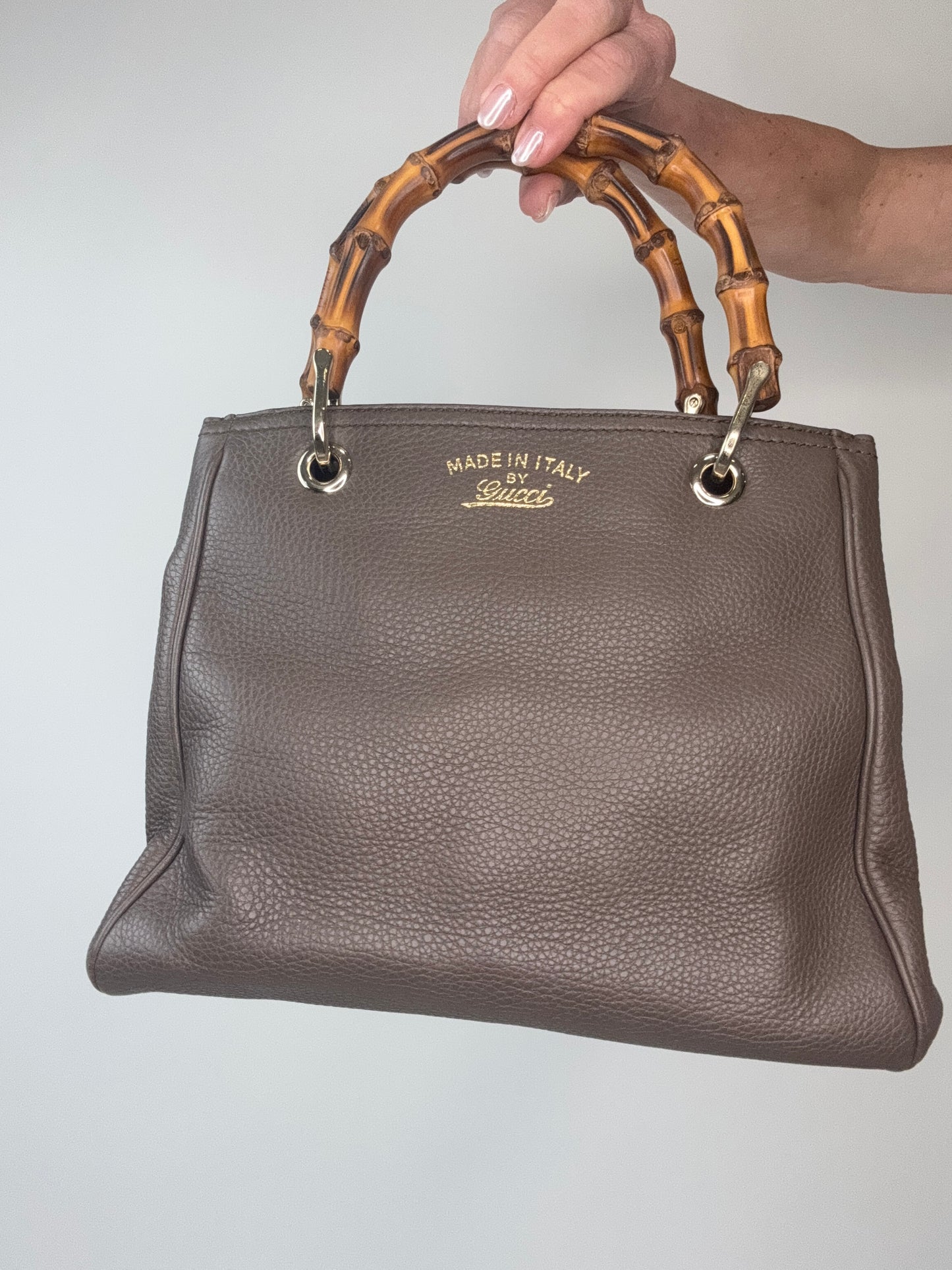 Gucci Two Way Bamboo Shopping Tote