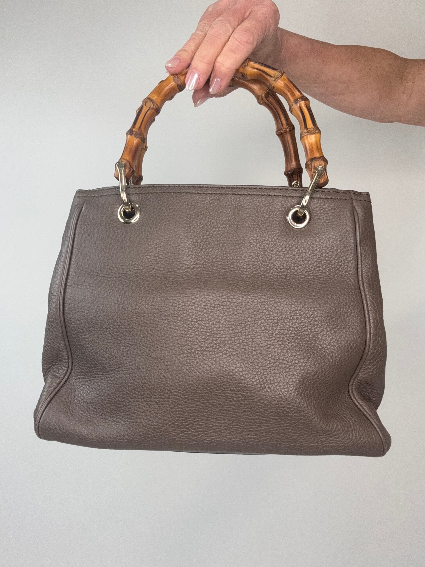 Gucci Two Way Bamboo Shopping Tote