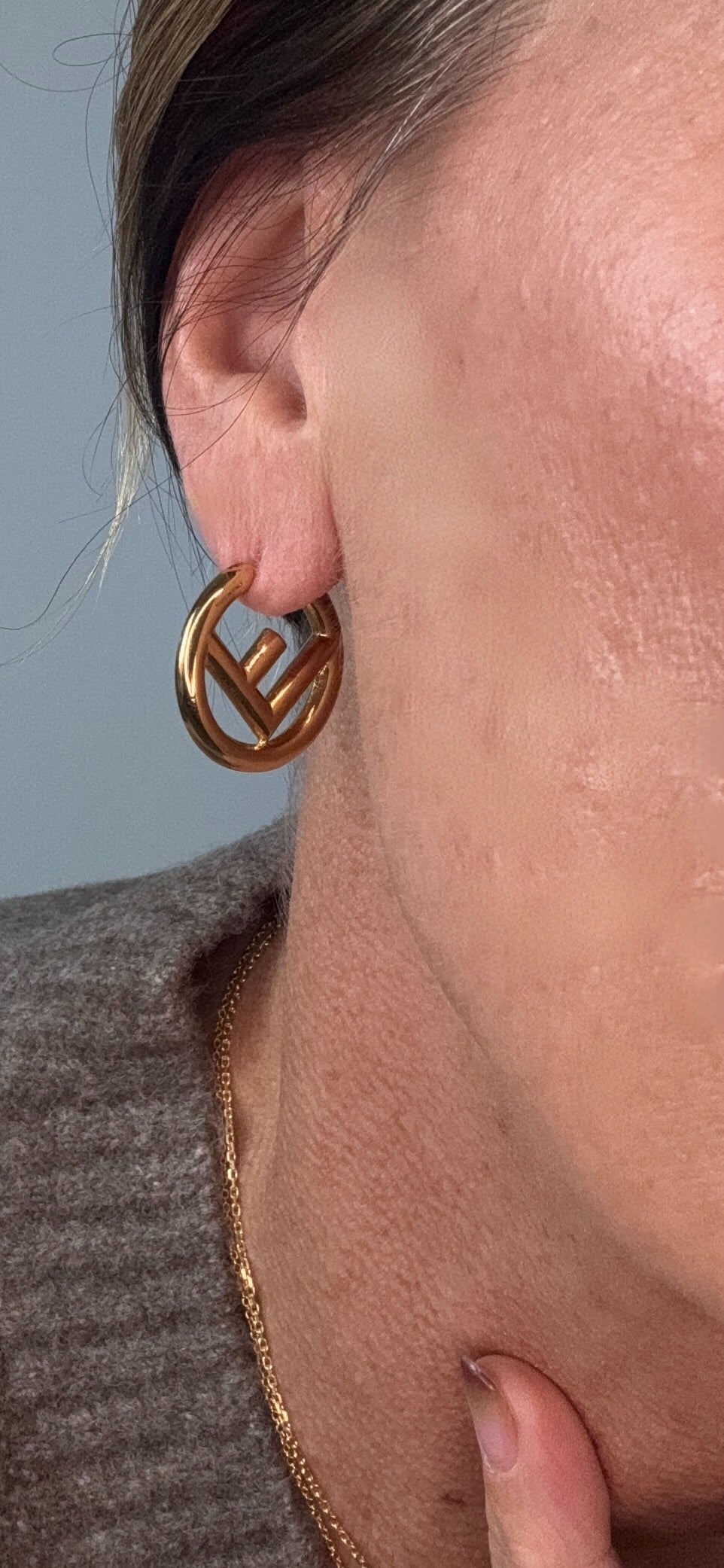 Fendi F Earring Hoops